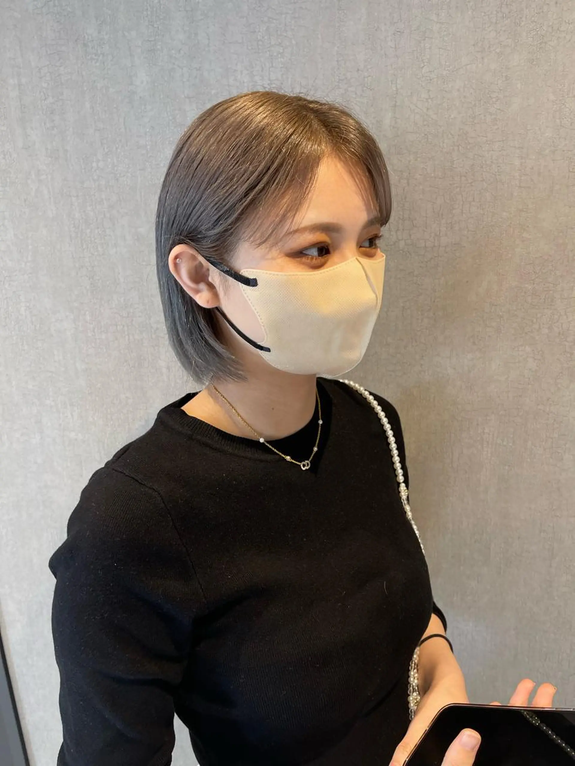 ショート カラー ベージュカラー フォギーベージュ ヘアカラー トリートメント 透明感カラー/艶髪/ エクステ/HIROのヘアスタイル