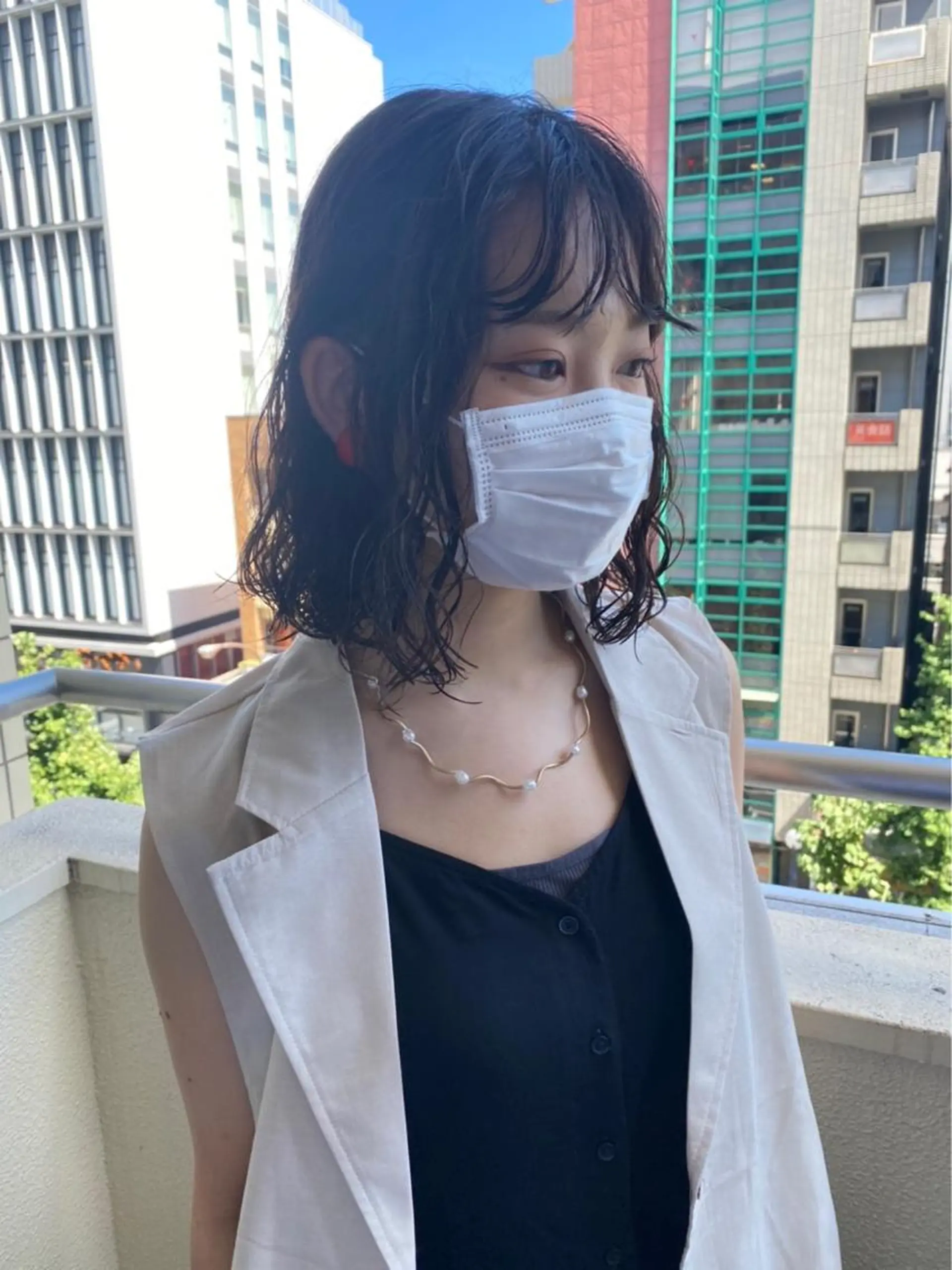 ミディアム パーマ 🛑柔らか透明感 カラー🛑大谷のヘアスタイル