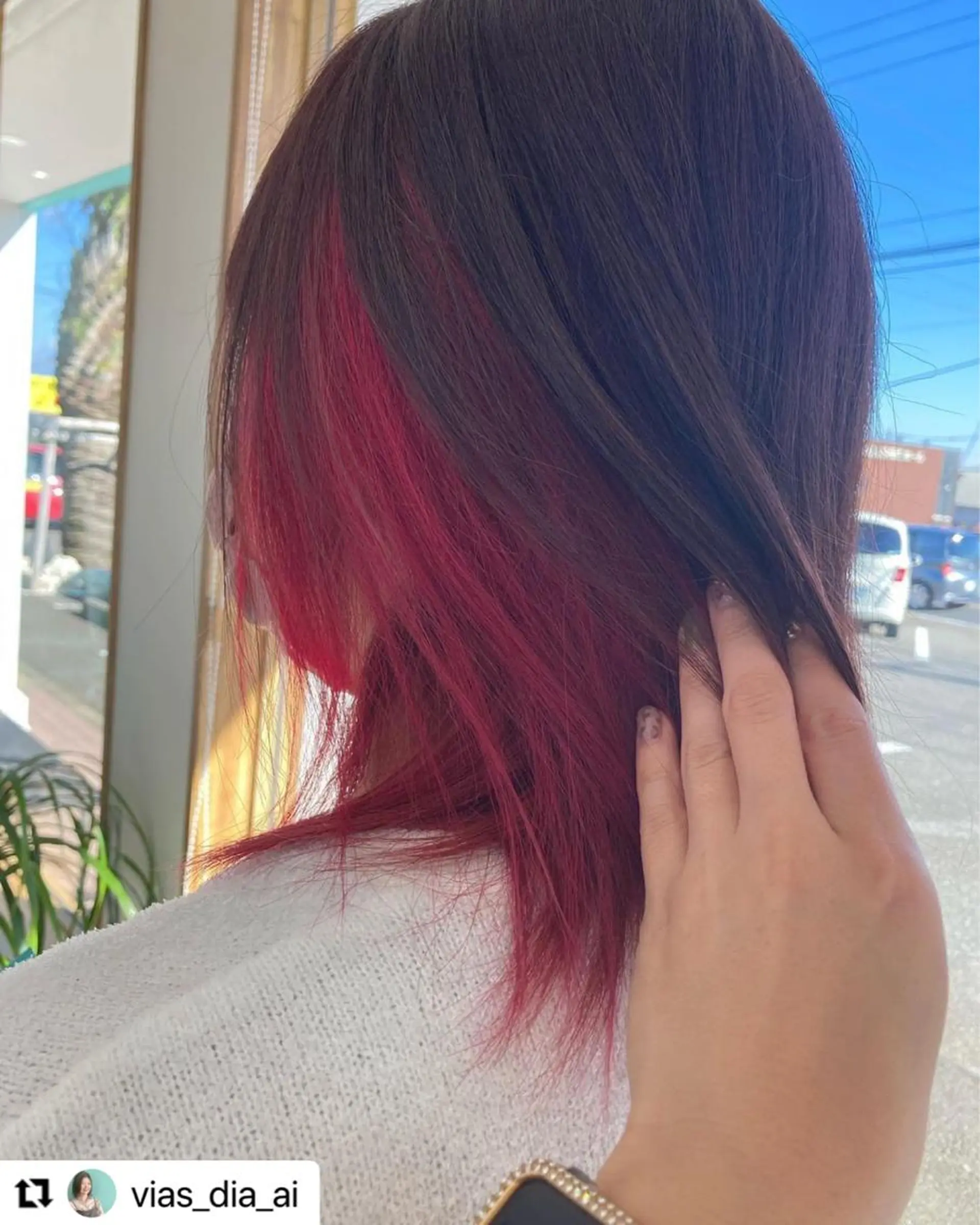 セミロング ヘアカラー 大谷 亜依のヘアスタイル