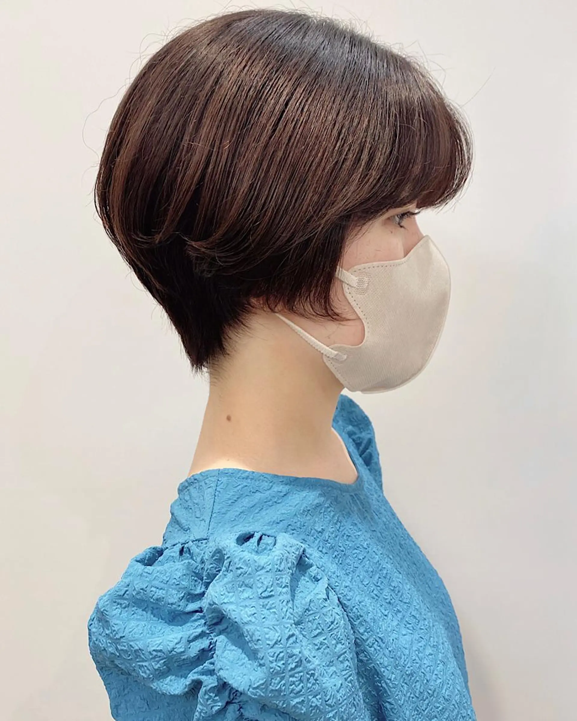 ショート ショートボブ ボブ くびれヘア ショートヘア 石山 /切りっぱなしボブのヘアスタイル