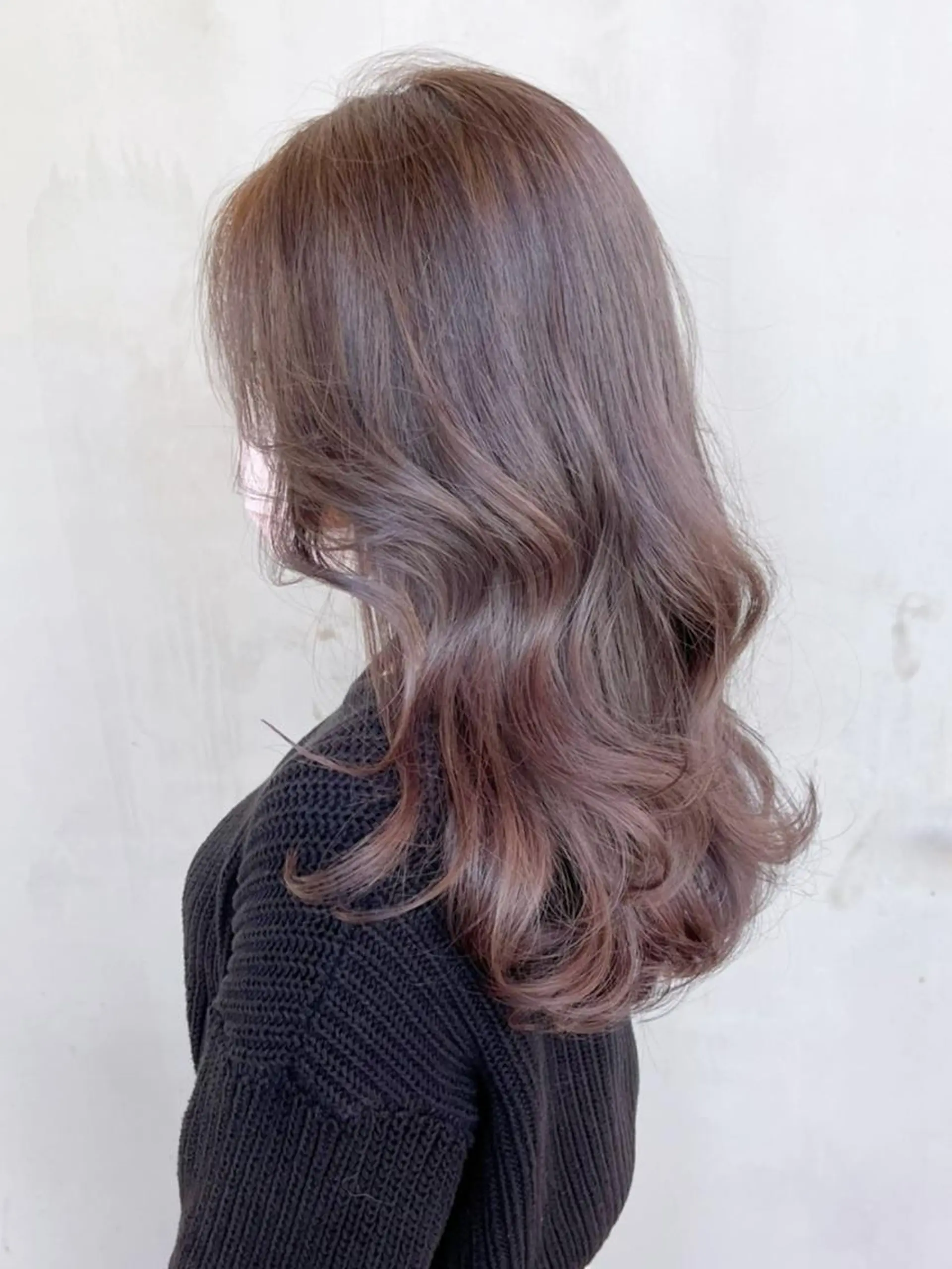 セミロング カラー パーマ ヘアアレンジ グレージュ ラベンダーカラー ラベンダーグレージュ ラベンダーグレー ITbyALBUM 藤沢店のヘアスタイル