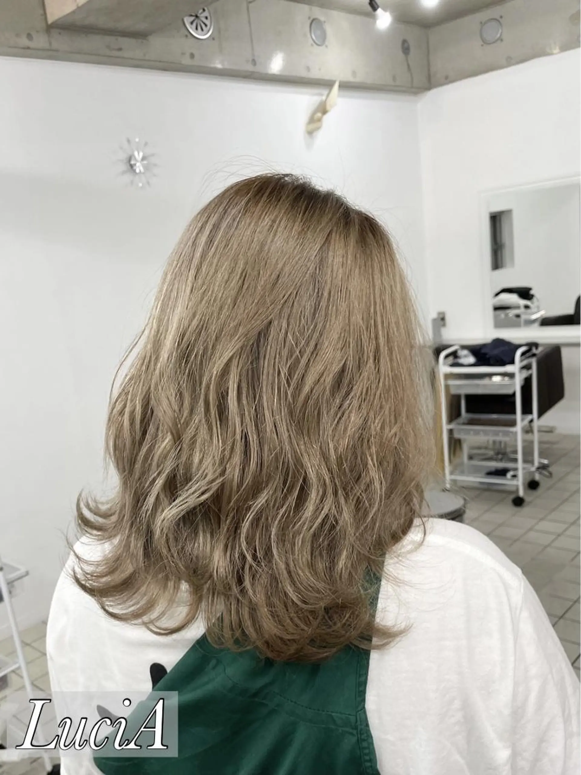 ロング カラー ヘアアレンジ ブリーチ ケアブリーチ ダブルカラー グラデーションカラー イルミナカラー LuciA/エクステ カラーのヘアスタイル