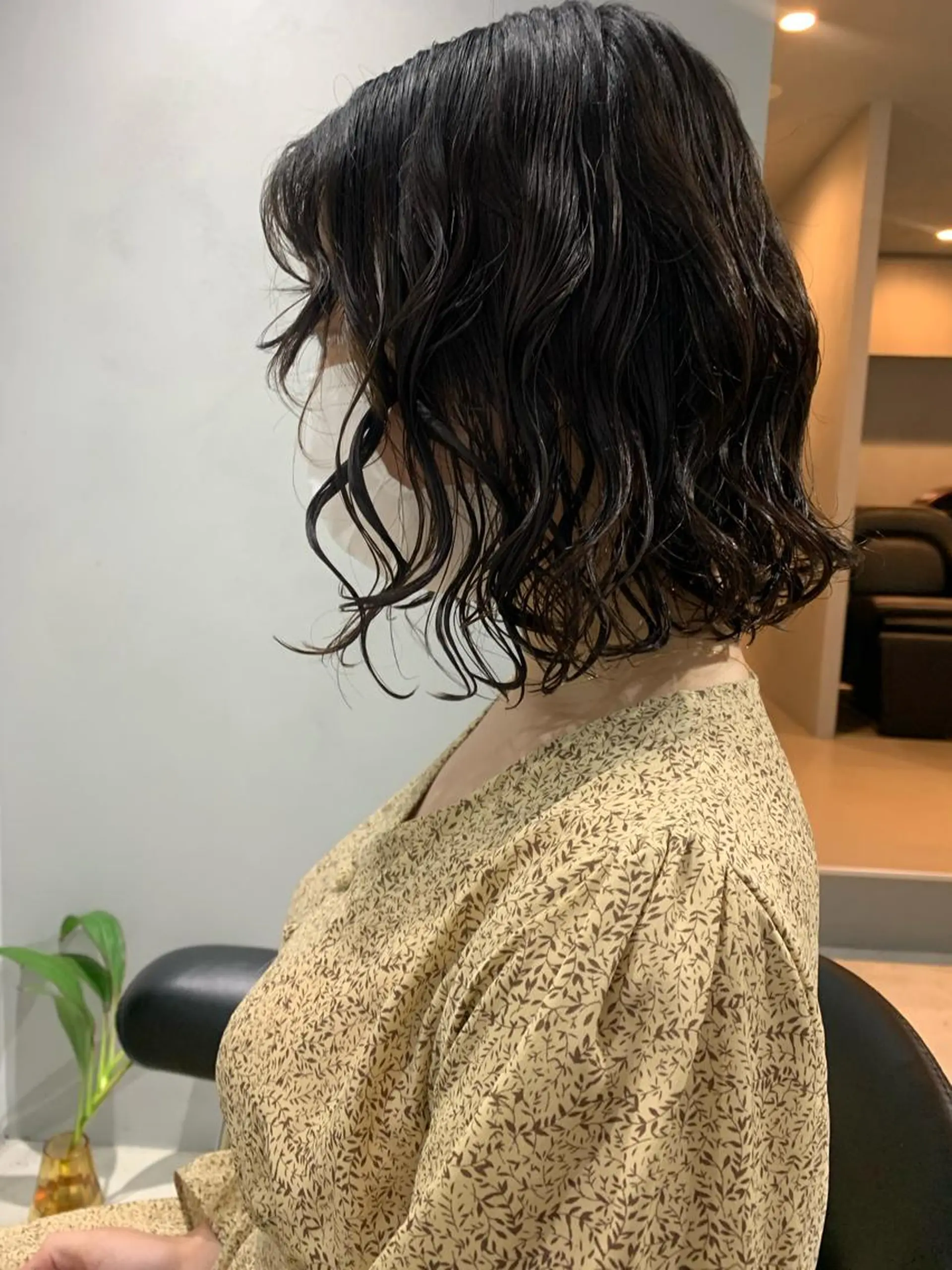 ミディアム パーマ ボブパーマコテ巻き風 パーマNo1深江秀平のヘアスタイル