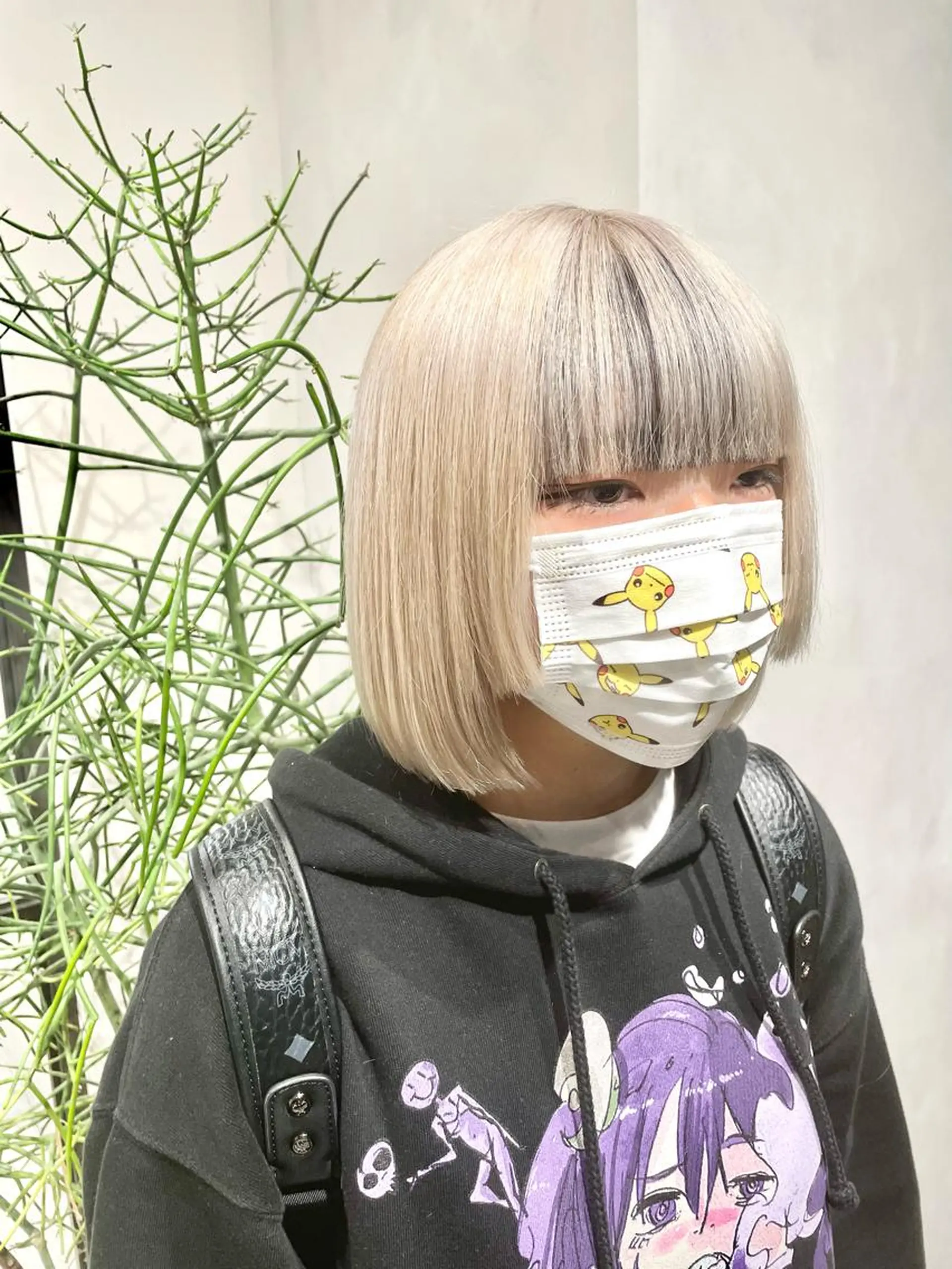 ショート カラー 黒髪 ヘアカラー トリートメント ヘアセット meme原宿所属・ブロンド・ハイトーン ／遠藤将太のヘアスタイル