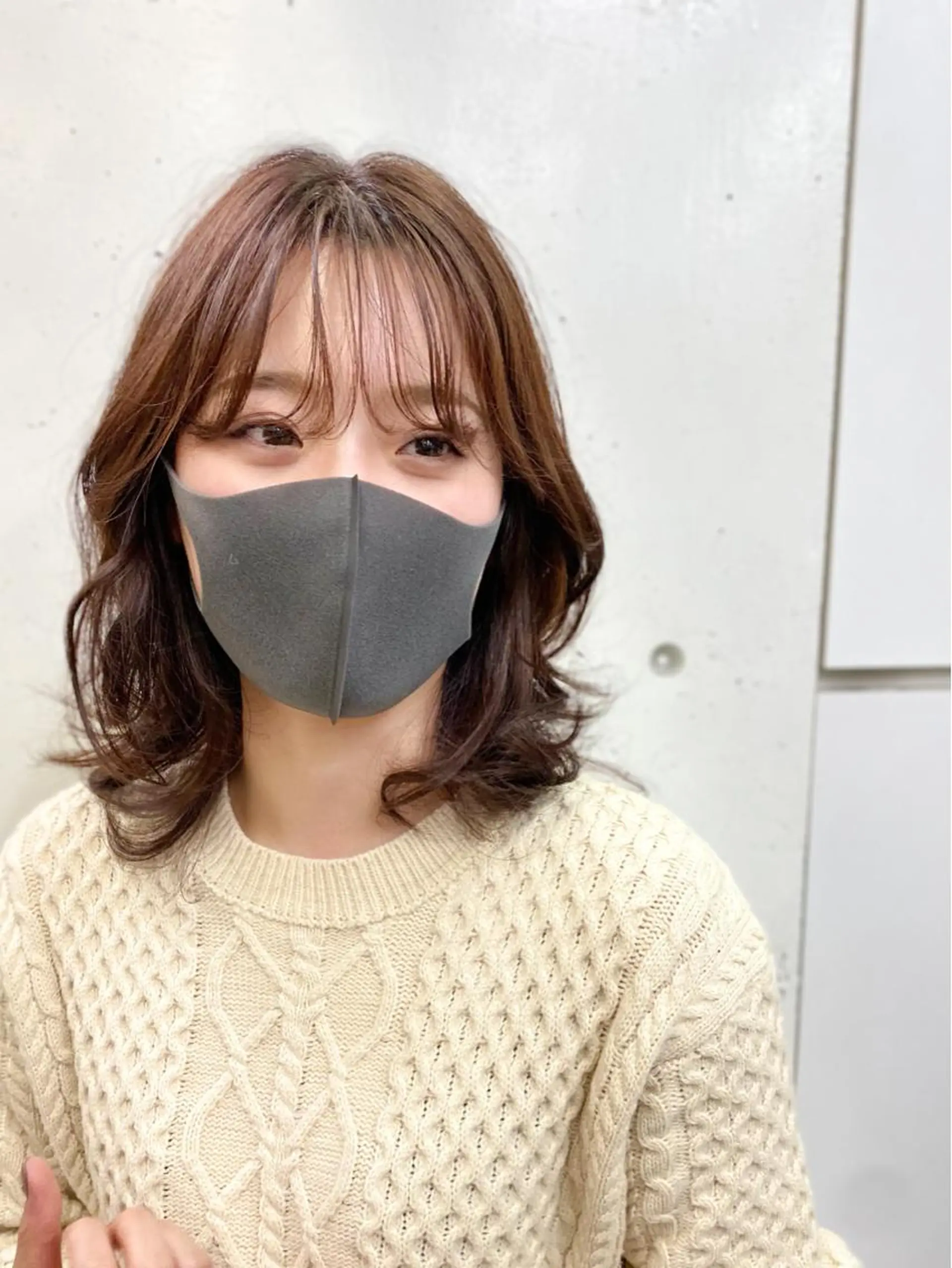 ミディアム パーマ メンズ特化 刈り上げない/金井のヘアスタイル