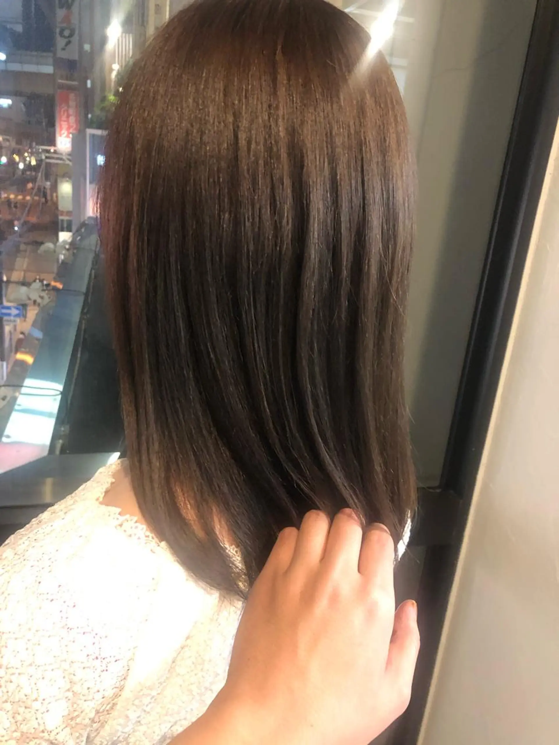 ミディアム カラー 髪質改善&ブリーチ 伊勢 祐一郎のヘアスタイル