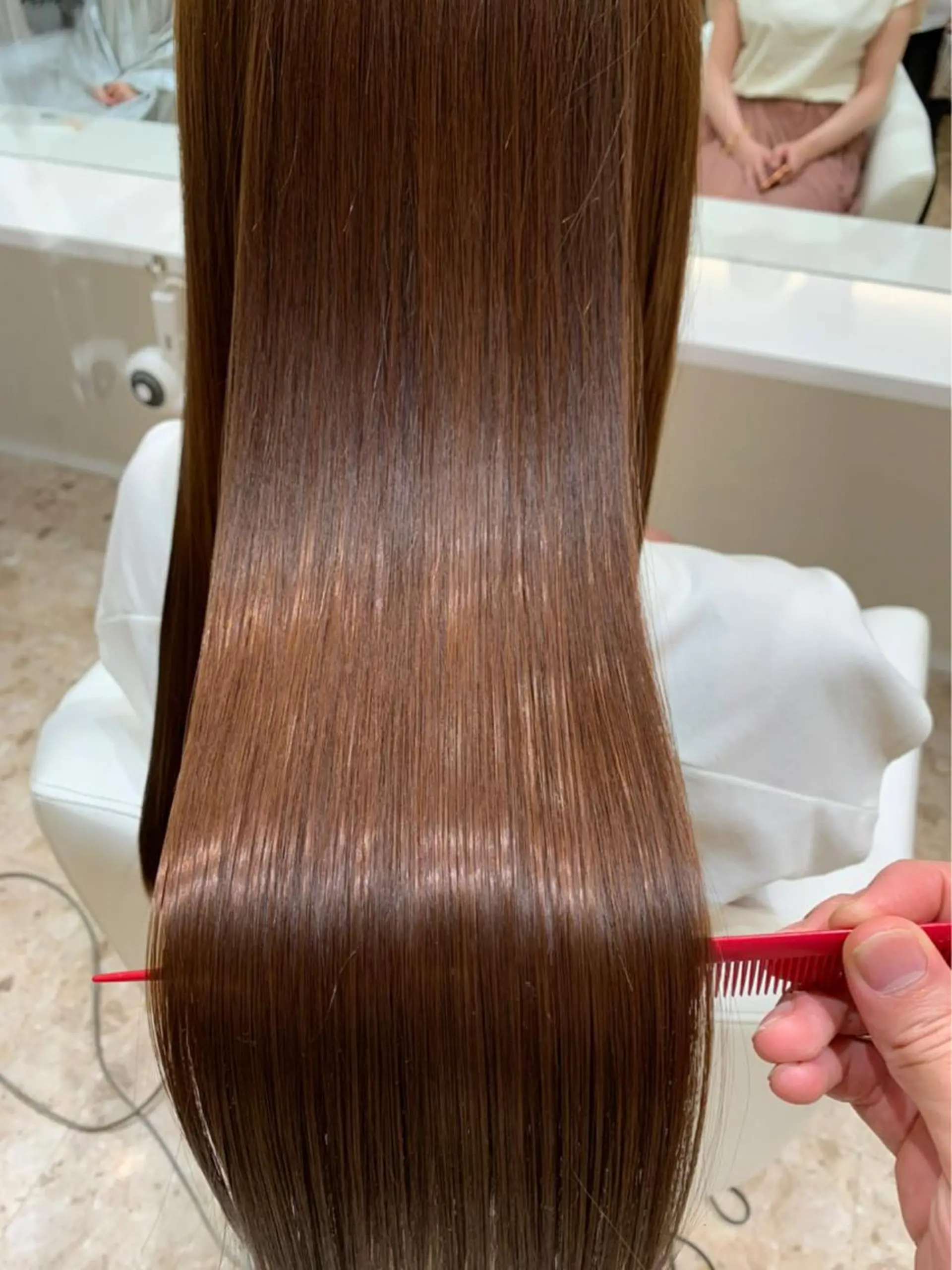 ロング 京都レイヤーカット/ 縮毛矯正/羽柴りくのヘアスタイル