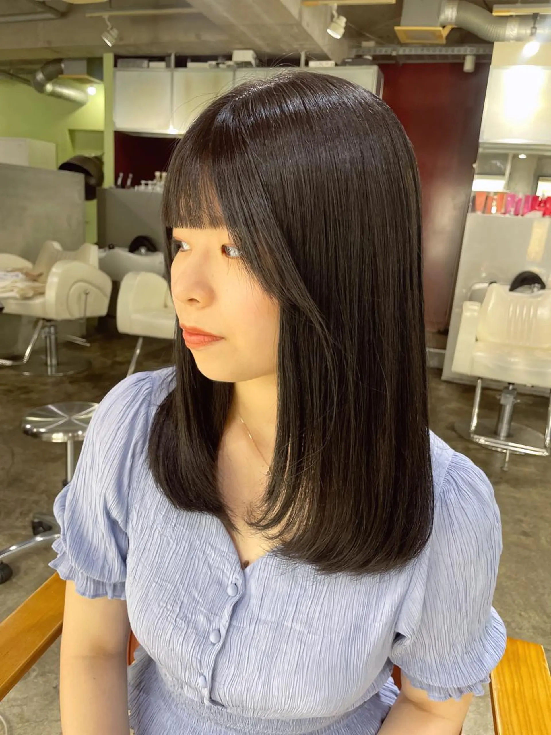 ミディアム カラー ボブヘアカット Rikapi❤️のヘアスタイル