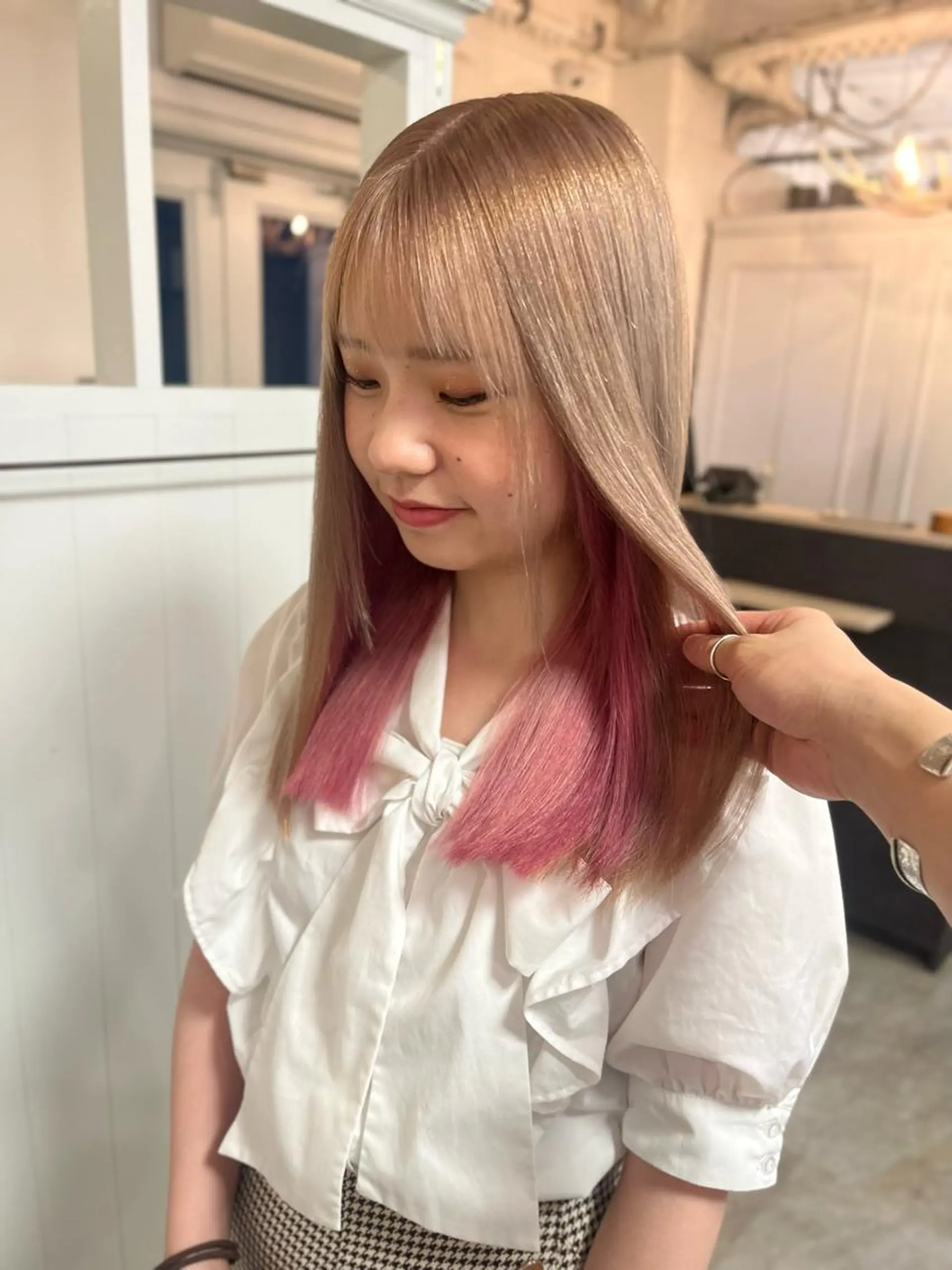 セミロング カラー ボブ& 髪質改善FUMIYAのヘアスタイル