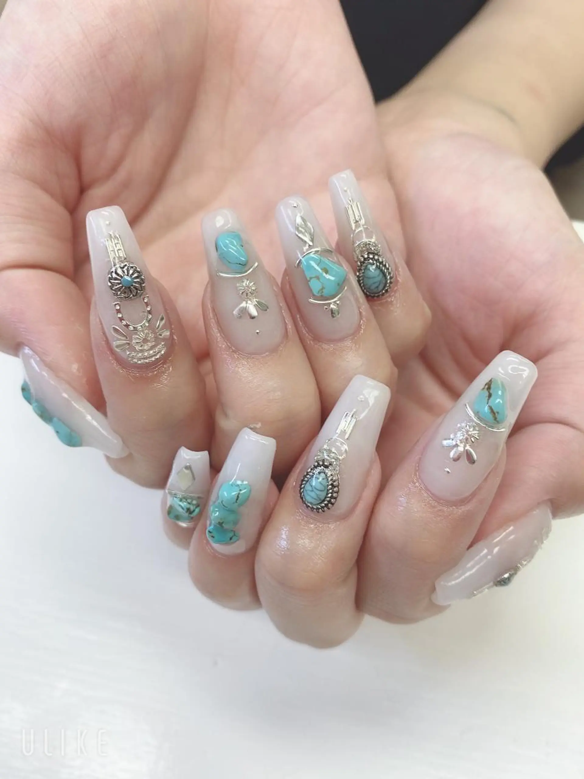 セミロング ハンドネイル JNA認定講師🌸 RIEのネイルデザイン