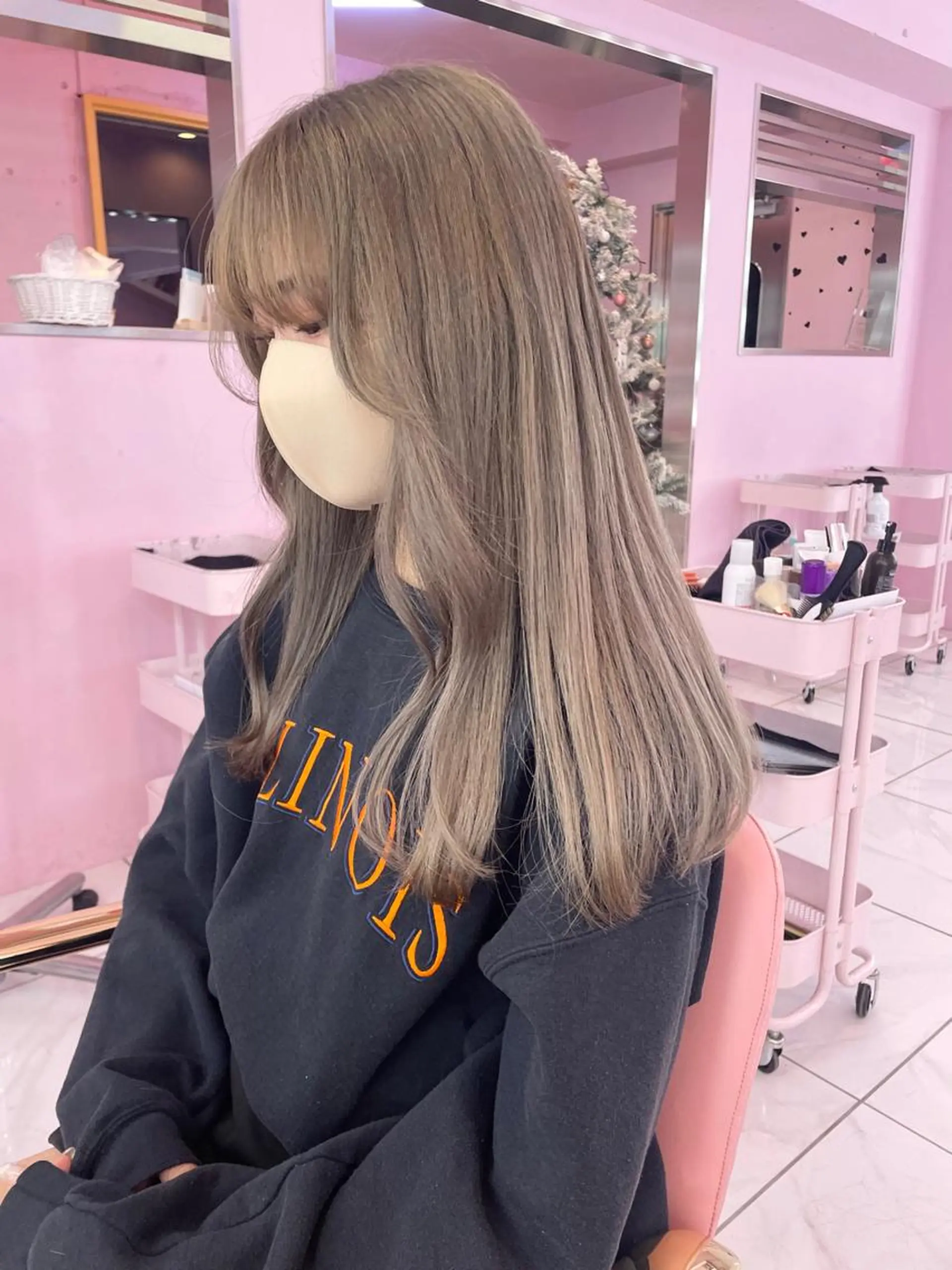 ロング カラー ベージュカラー ブリーチ 透明感カラー 心斎橋/ブリーチ minamiのヘアスタイル