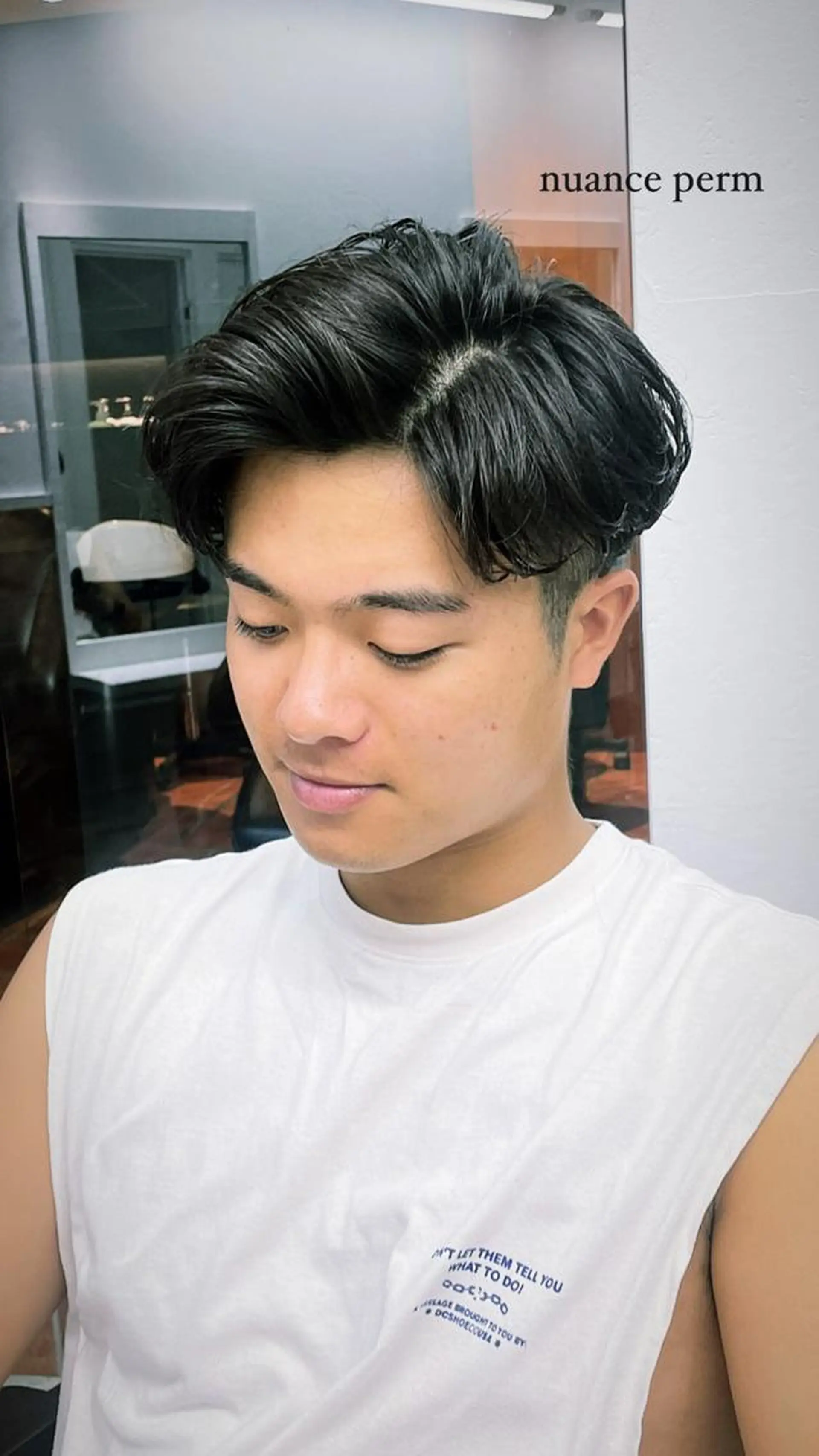 パーマ メンズ メンズパーマ RIN／韓国ヘア レイヤーカットのヘアスタイル