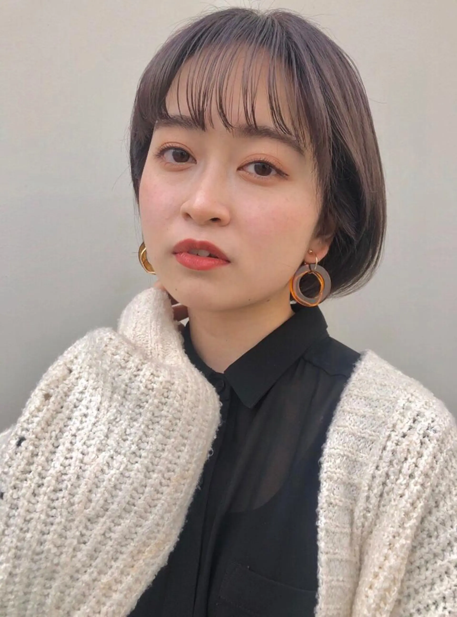 ショート カラー 【韓国ヘア×透明感 カラー】笹谷 莉未のヘアスタイル