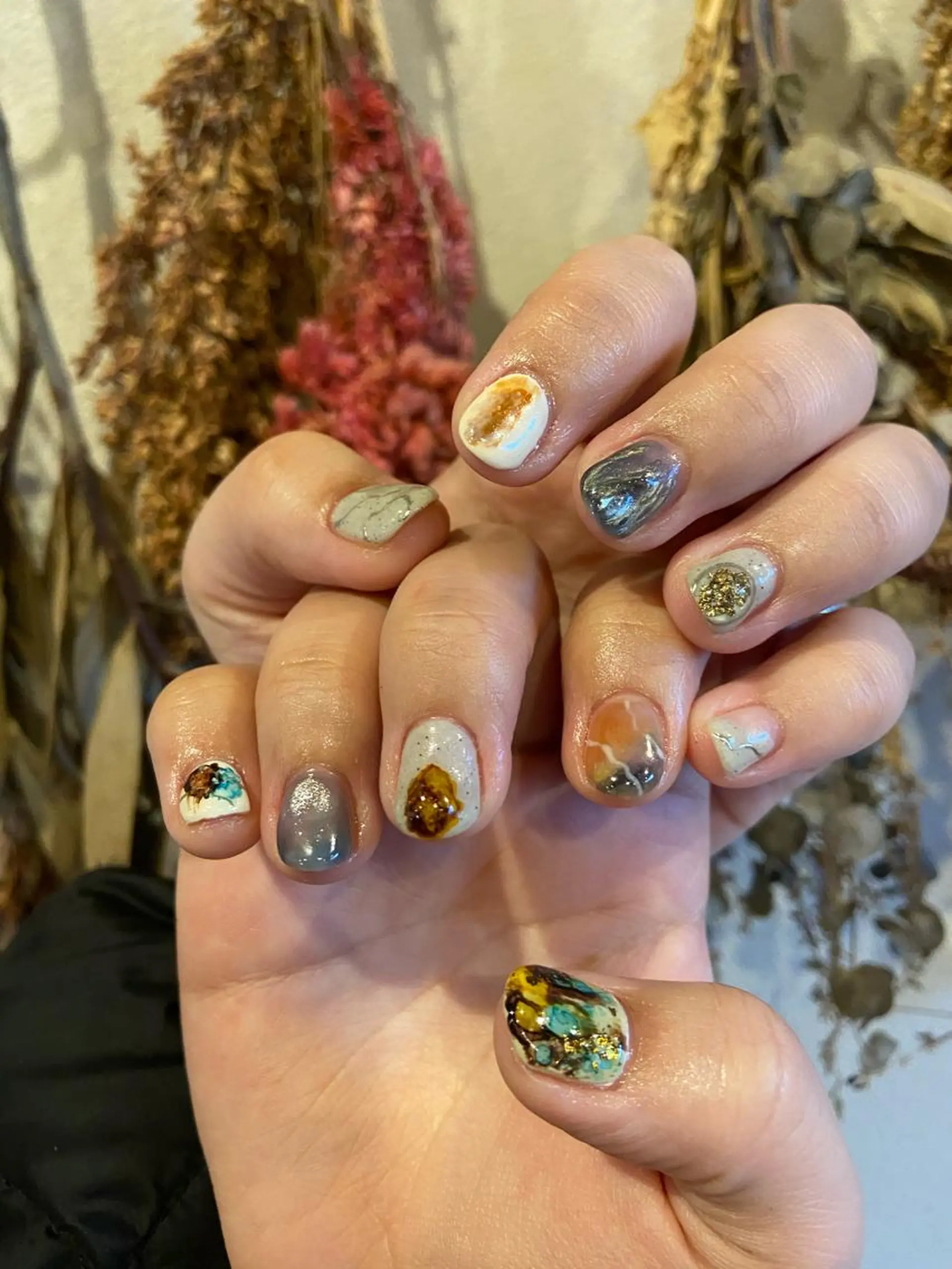 ネイル アートネイル 持ち込み ニュアンスネイル ショートネイル . unffのネイルデザイン