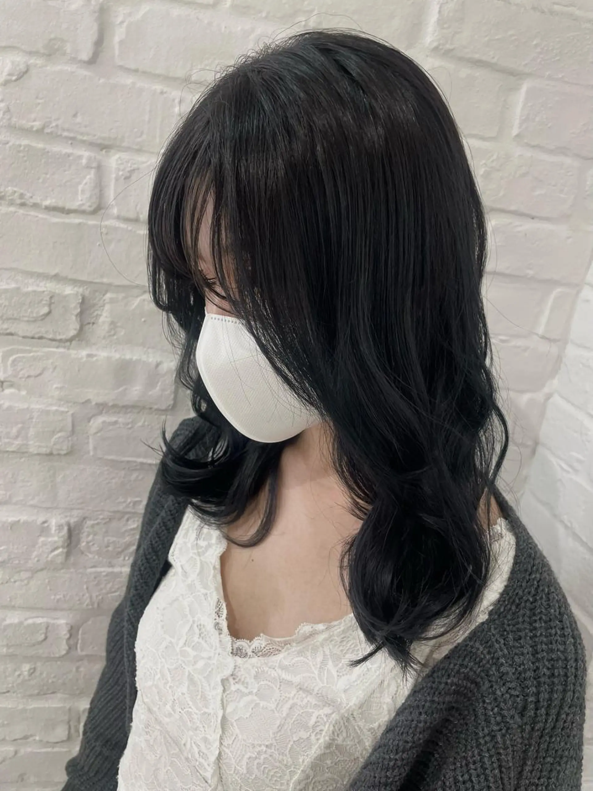 セミロング カット ヘアカラー 韓国スタイリスト/ メンズパーマ新浪桃未のヘアスタイル