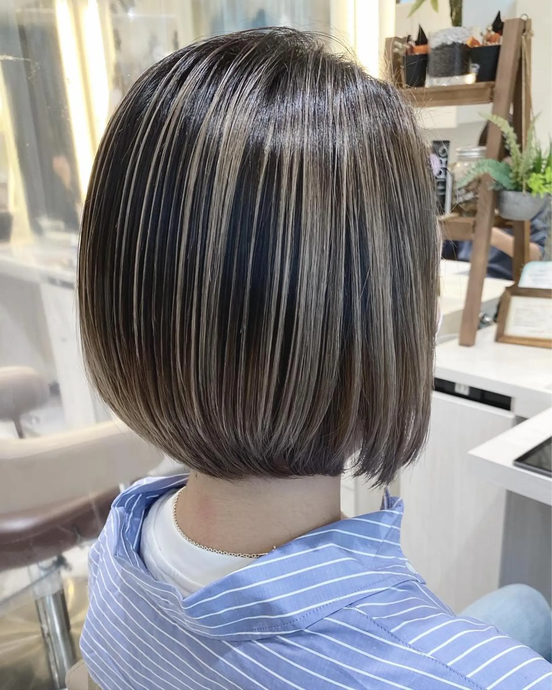 ショート カラー バレイヤージュ 髪質改善 レイヤーカット カット ヘアカラー トリートメント 山崎俊輔/髪質改善 /バレイヤージュのヘアスタイル