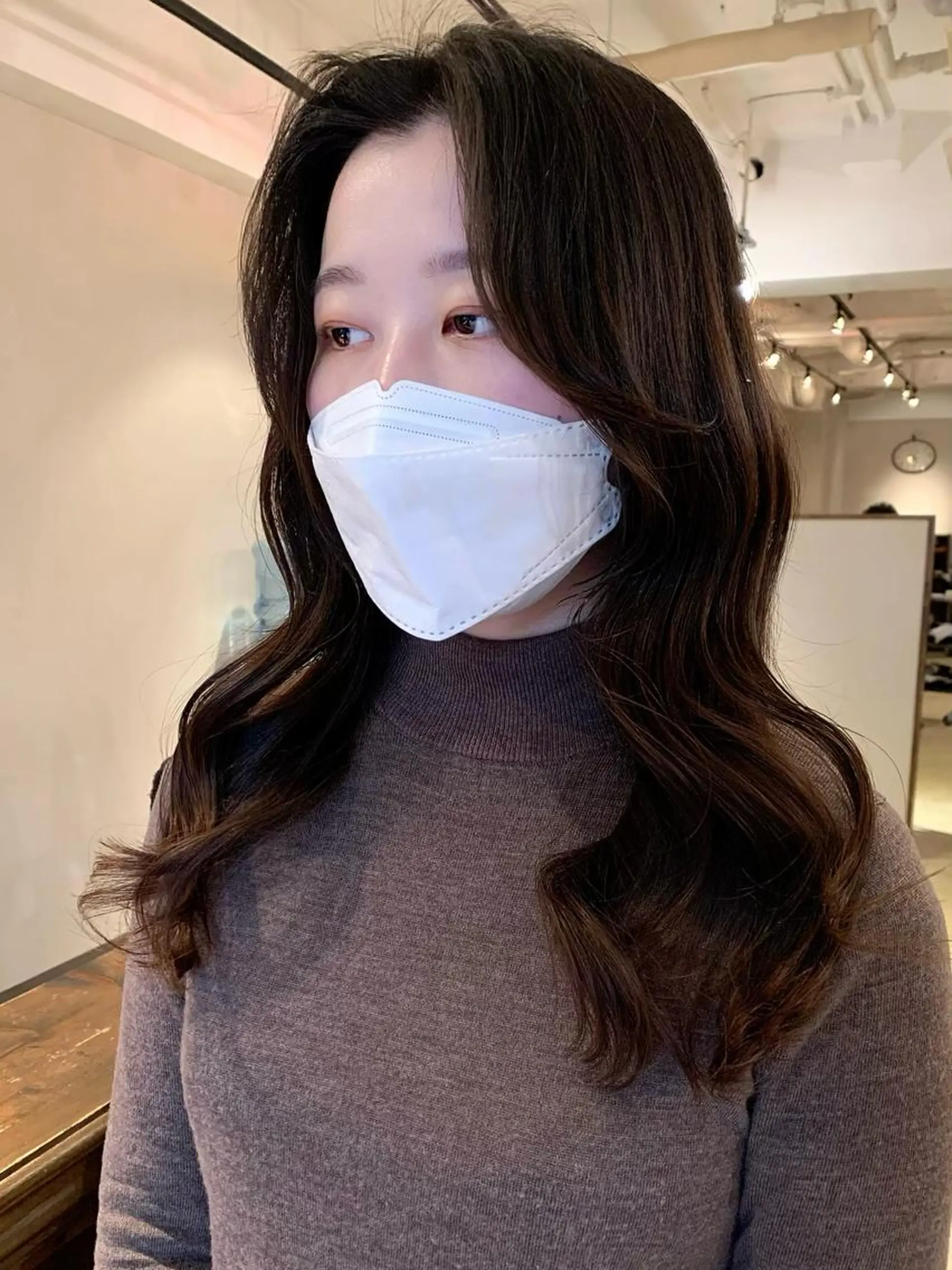 ロング カラー カット ヘアカラー トリートメント ヘッドスパ 透明感/オリーブ/ グレージュ/YUKAのヘアスタイル