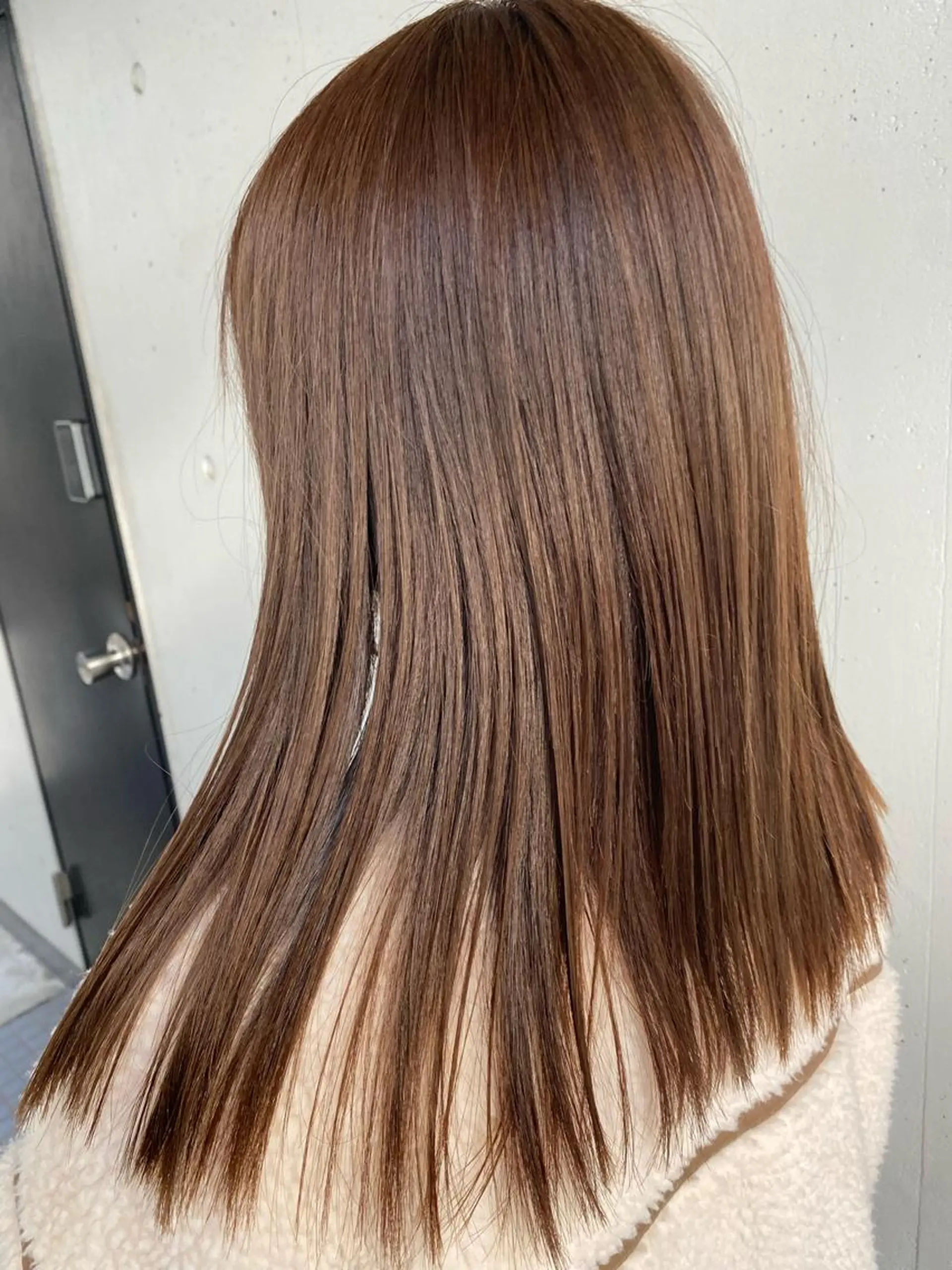 ミディアム カラー ブラウンカラー ピンクカラー ピンクブラウン お任せヘア☘️☘️ 及川渚のヘアスタイル