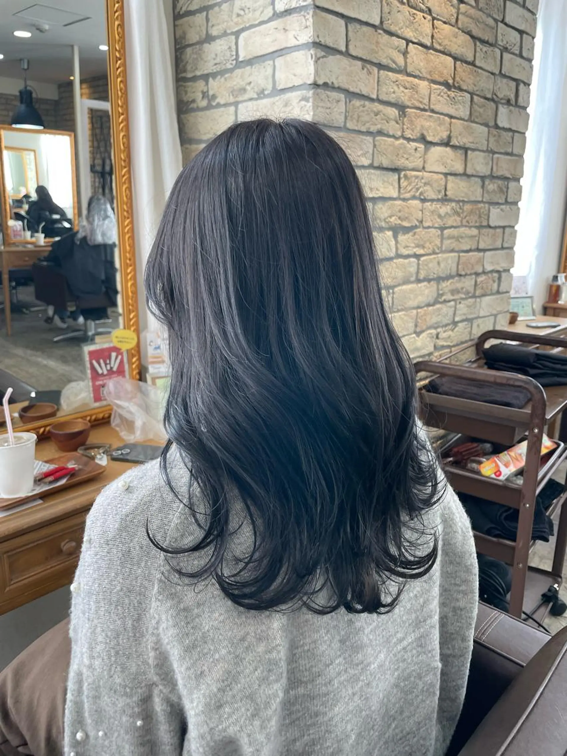 セミロング カラー ヘアアレンジ 透明感カラー ダークグレー ダークグレージュ グレージュ カット ヘアカラー トリートメント ヘアセット 髪質改善特化 🫧松野力也のヘアスタイル