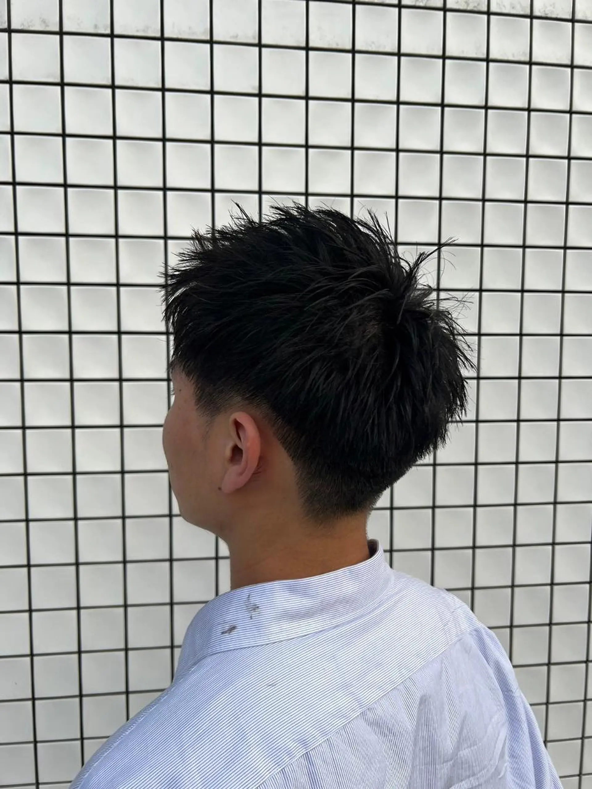 ショート カラー メンズ パーマ フェードカット メンズパーマ ツーブロック 髪質改善 ✨メンズカット海老名 No.1/上田琉翔✨のヘアスタイル