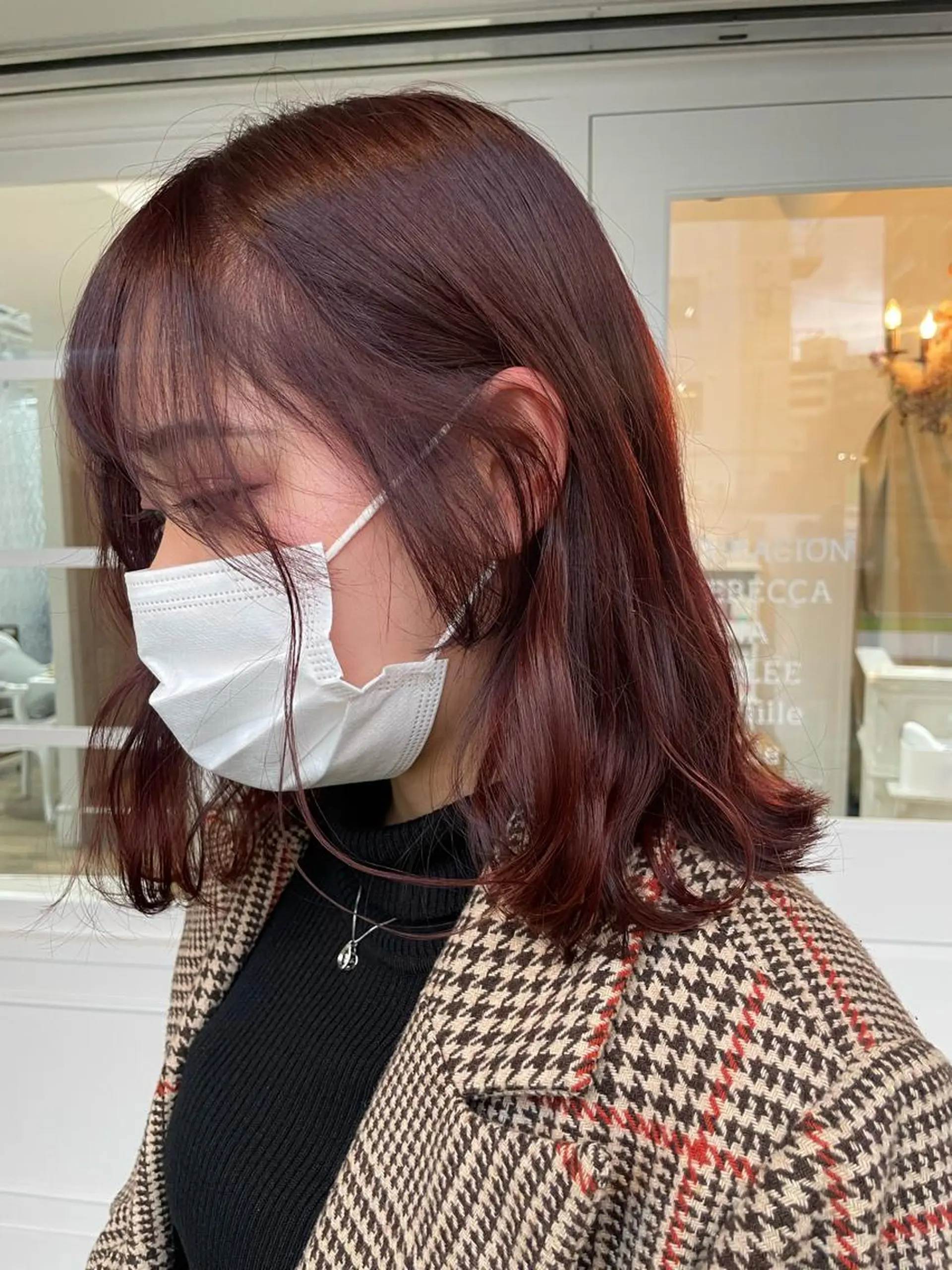 ミディアム カラー ヘアアレンジ ヘアカラー トリートメント 酸性縮毛矯正 梅田茶屋町 Juriのヘアスタイル