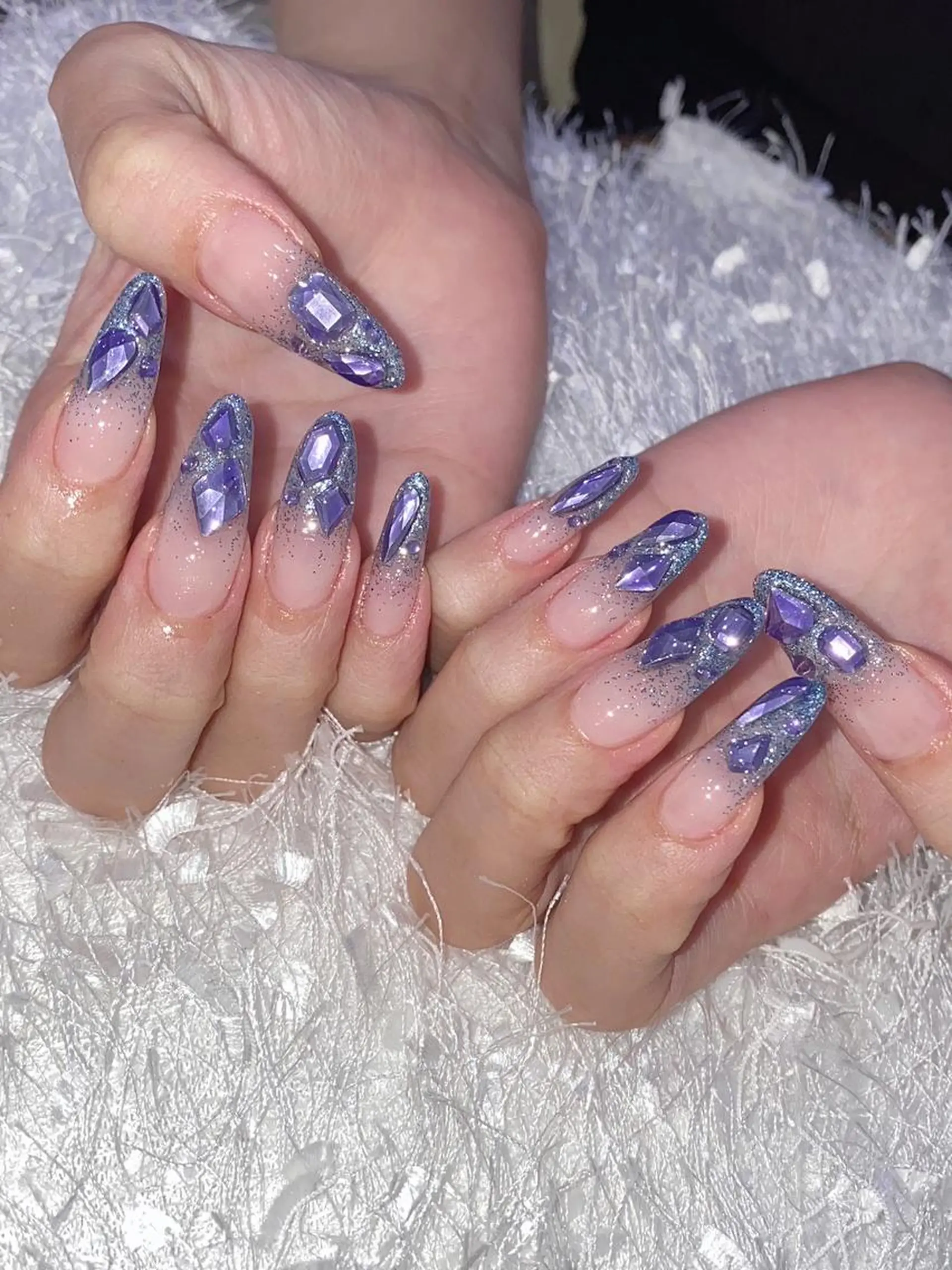 ネイル 長さ出し ジェルネイル グラデーション 韓国ネイル ラメ(グリッター) ハンドネイル Nail&eye Belire 新宿のネイルデザイン