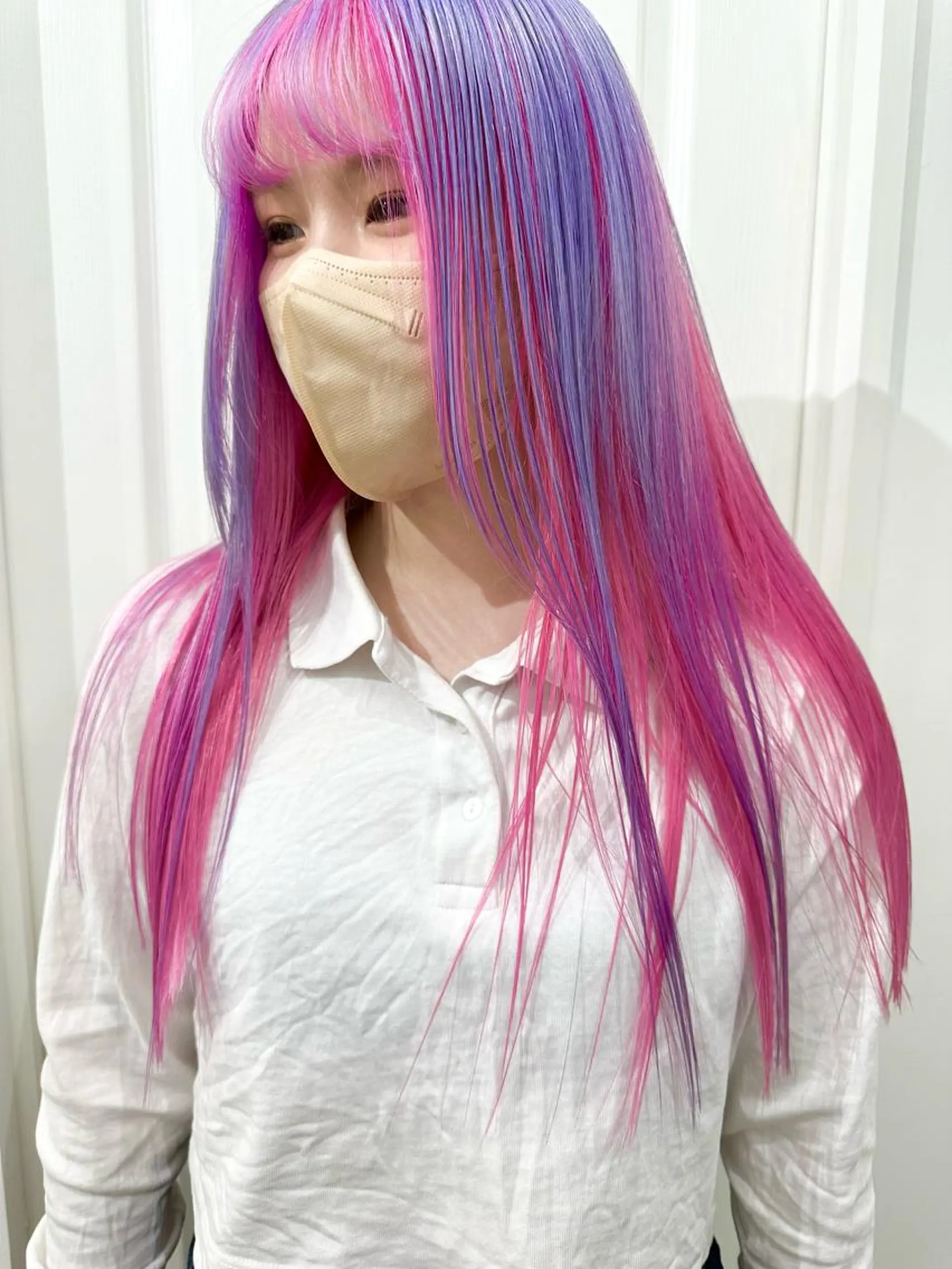 ロング カラー デザインカラー ヘアカラー トリートメント ヘッドスパ ヘアセット kai .のヘアスタイル