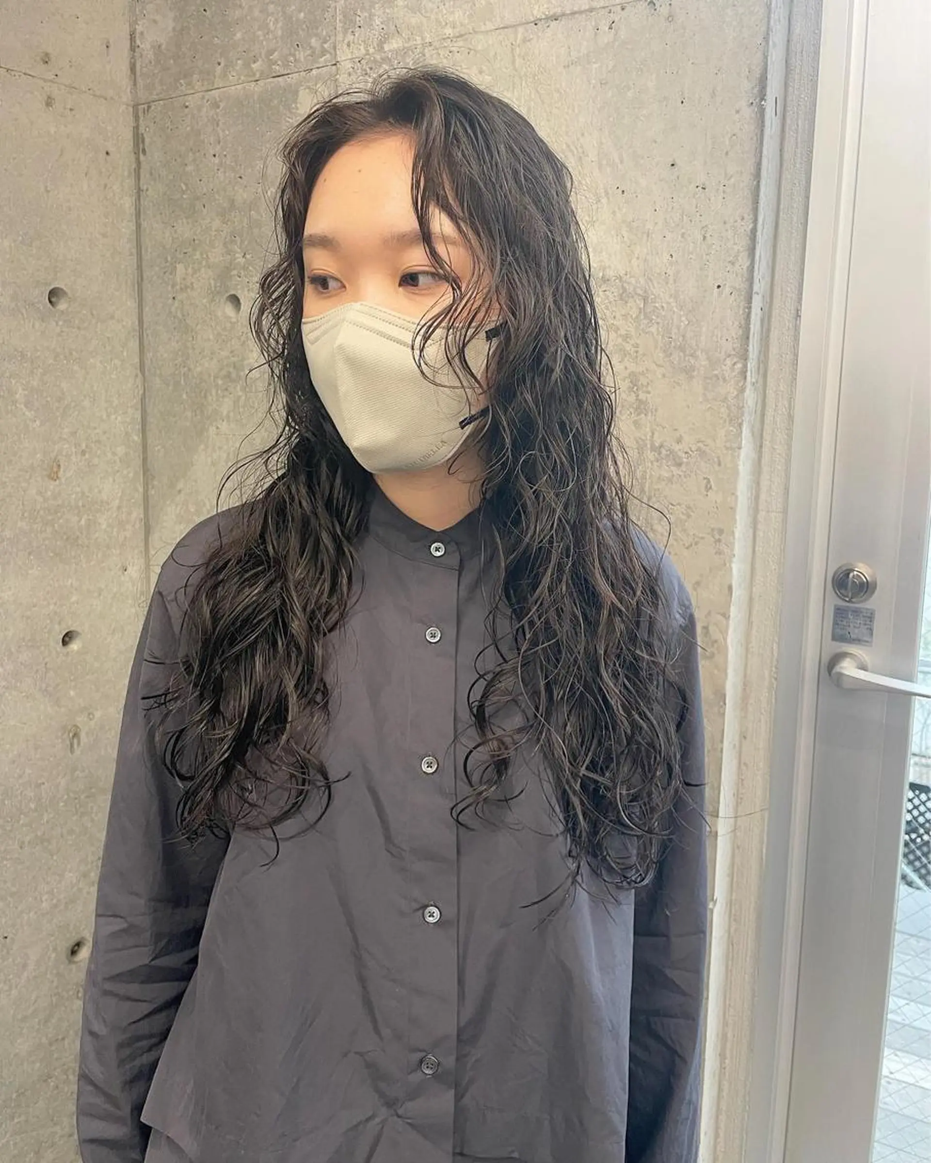 ロング パーマ カット パーマ トリートメント 佐伯 和佳のヘアスタイル