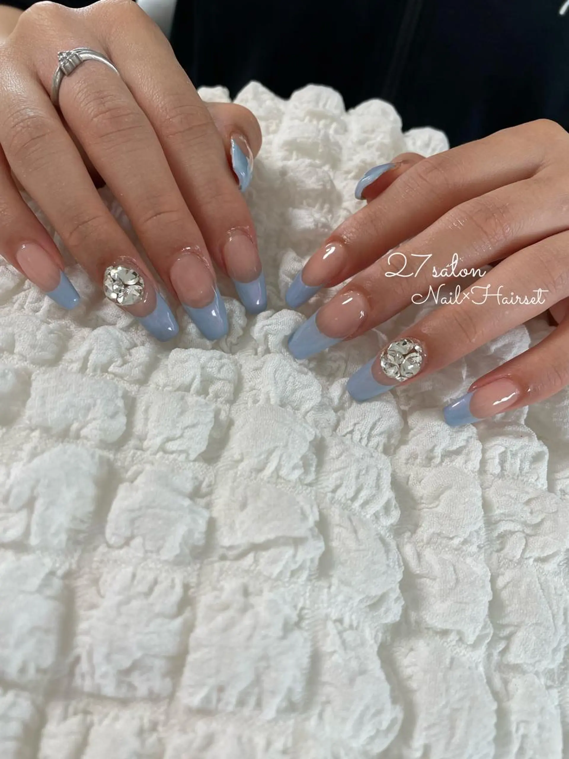 ネイル フレンチネイル ジェルネイル 27salon yuinaのネイルデザイン