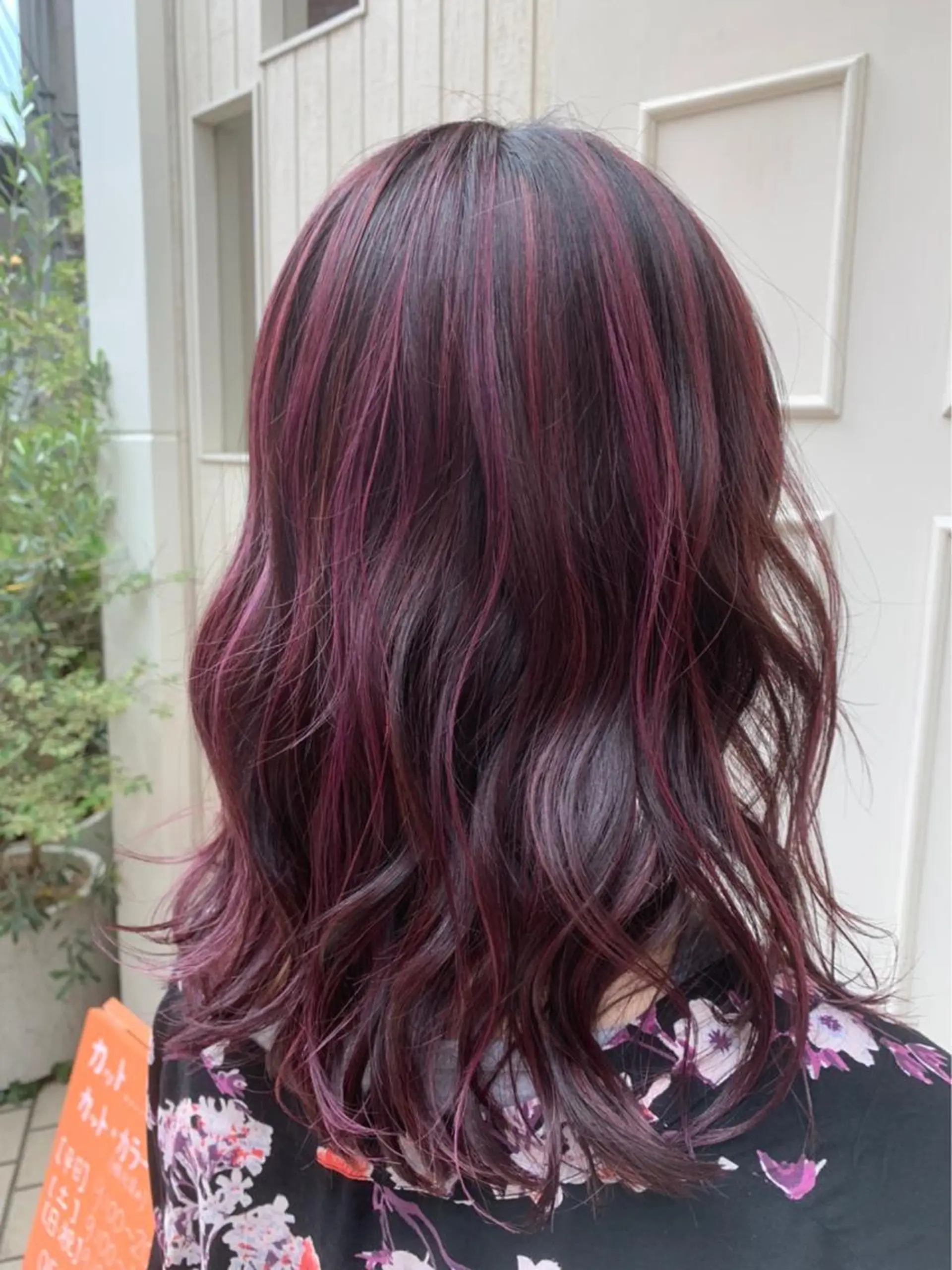 セミロング カラー ピンクカラー ピンクパープル パープルカラー 🫟Blanco🫟 Color&Careのヘアスタイル