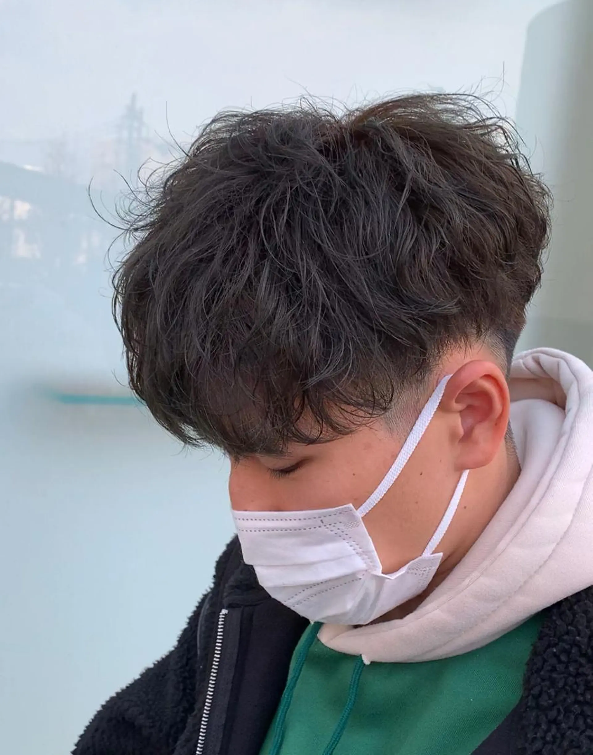 カラー メンズ オリーブカラー カット ヘアカラー パーマ トリートメント メンズパーマ/ 新潟駅/佐藤裕のヘアスタイル