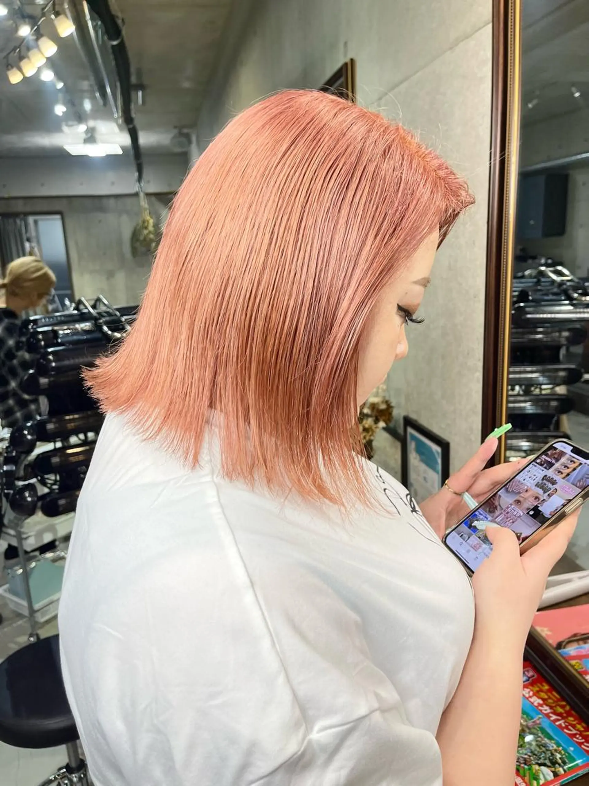 カラー ハイトーンカラー ピンクカラー カット ヘアカラー トリートメント 名古屋のピンク好き かずくん🦩のヘアスタイル