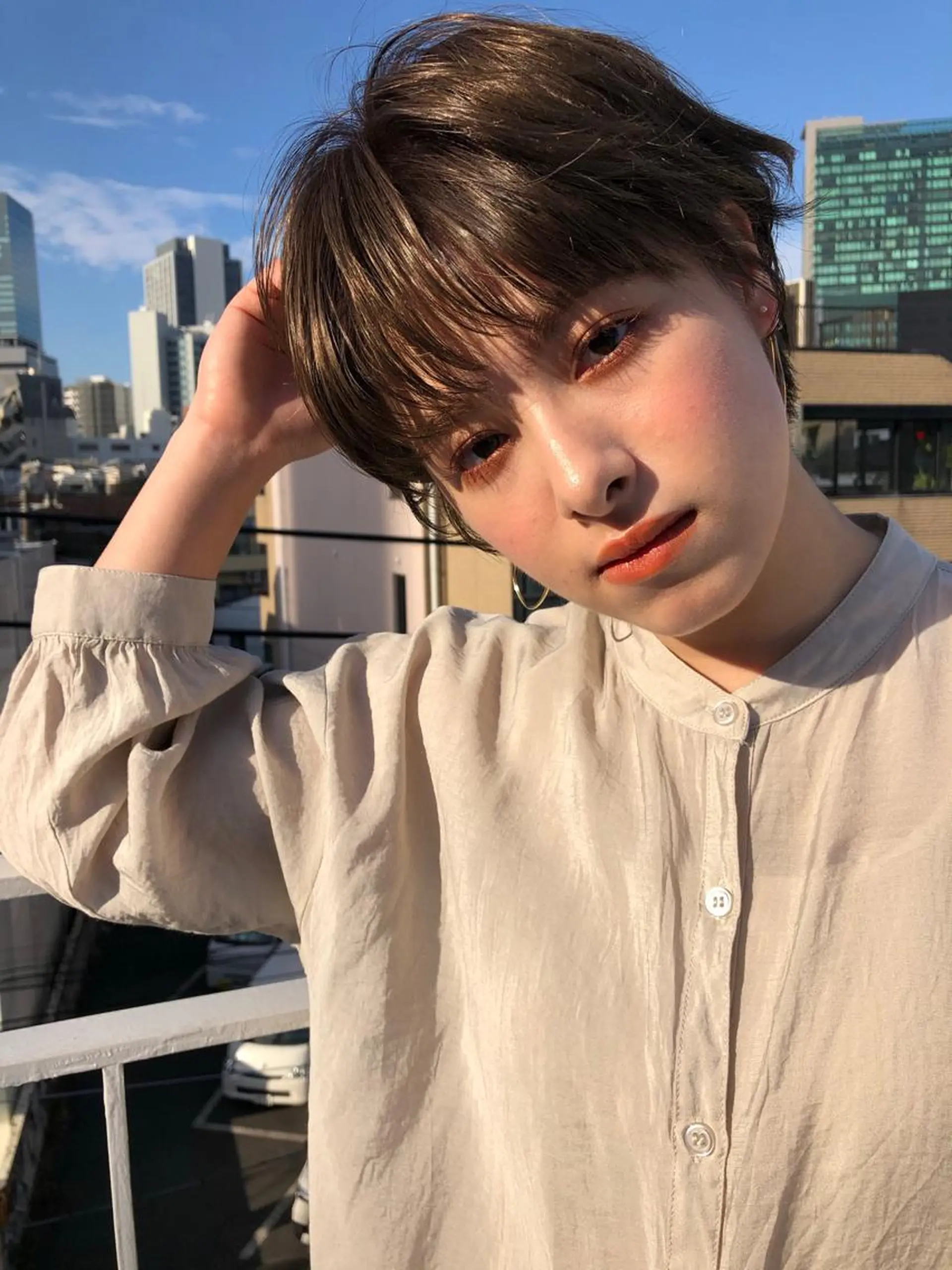 ショート パーソナルカラー 藤本夢のヘアスタイル