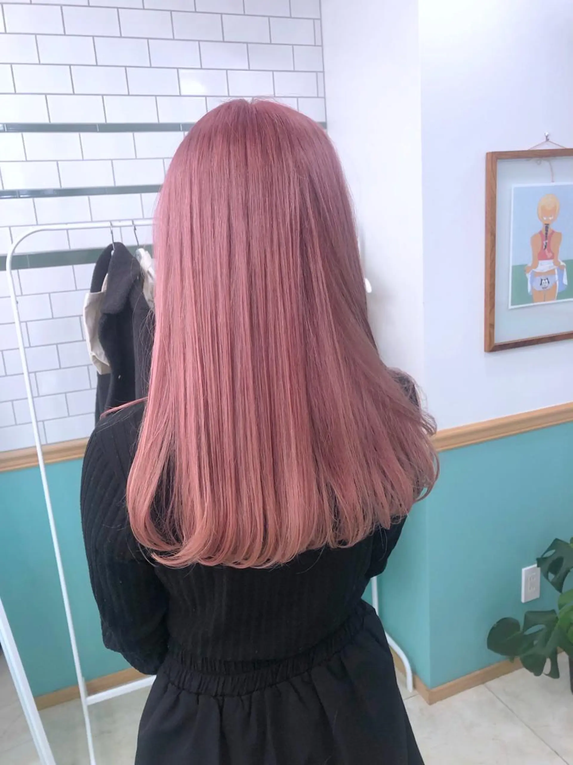 ロング カラー ブリーチ ピンクカラー ヘアカラー トリートメント ヘアセット ☕️ベージュカラー 内藤光哉☕️のヘアスタイル