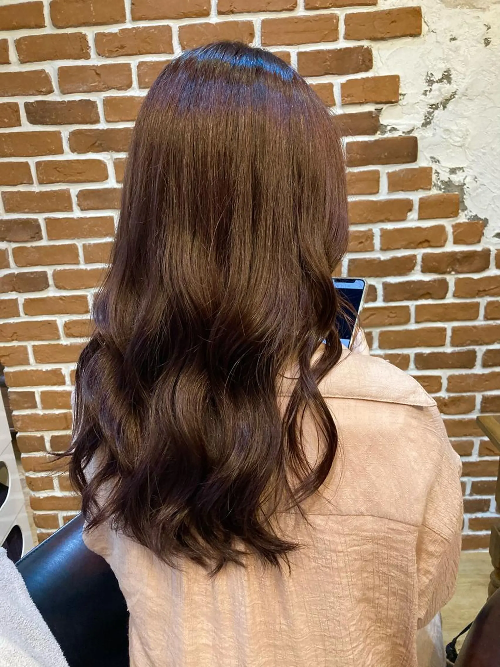 セミロング ✨色持ちの良い艶 カラー✨蟹江真世のヘアスタイル