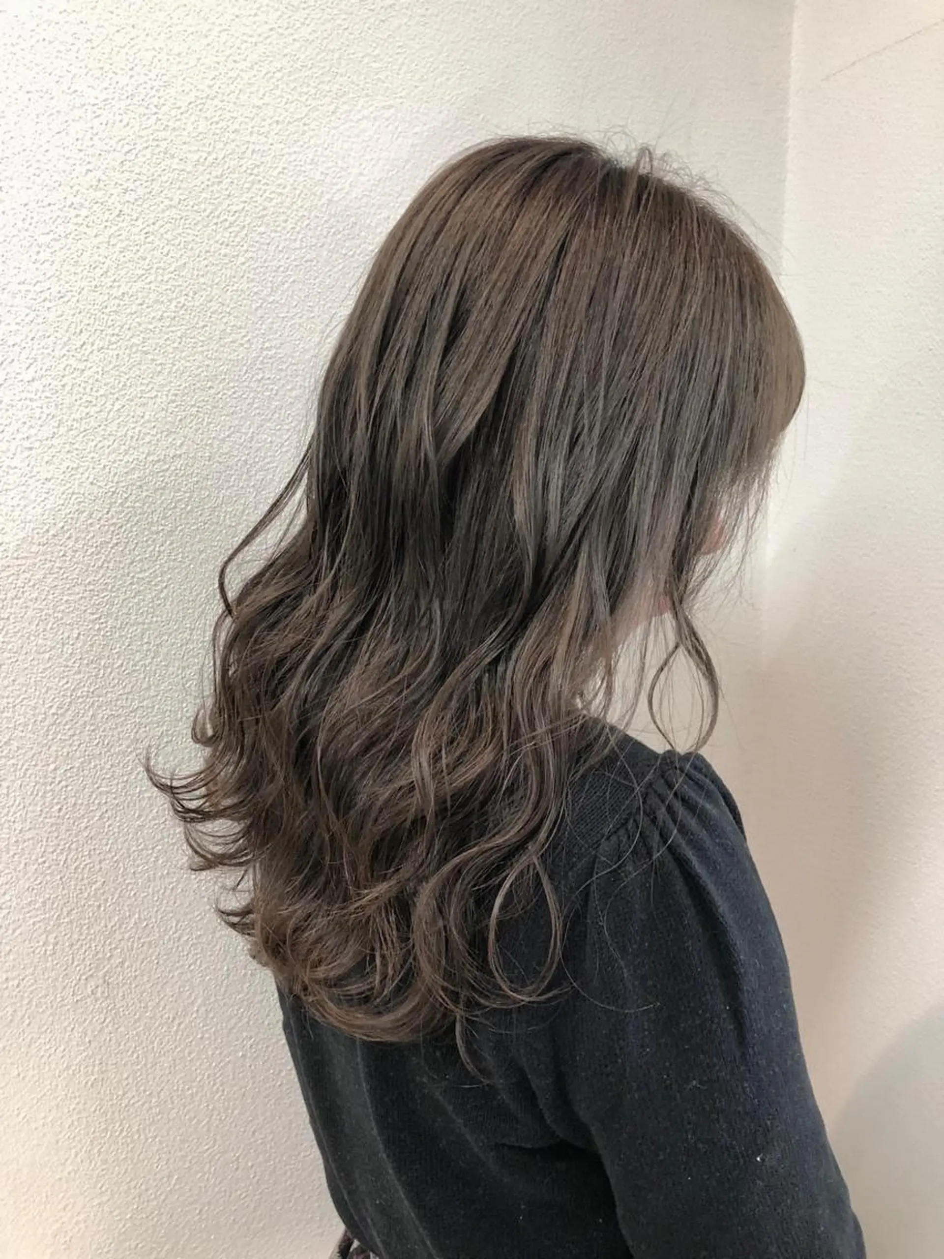 セミロング カラー ヘアアレンジ グレージュ オリーブグレージュ オリーブグレー カット ヘアカラー トリートメント GiseL天神カラー 髪質改善/ブリーチのヘアスタイル