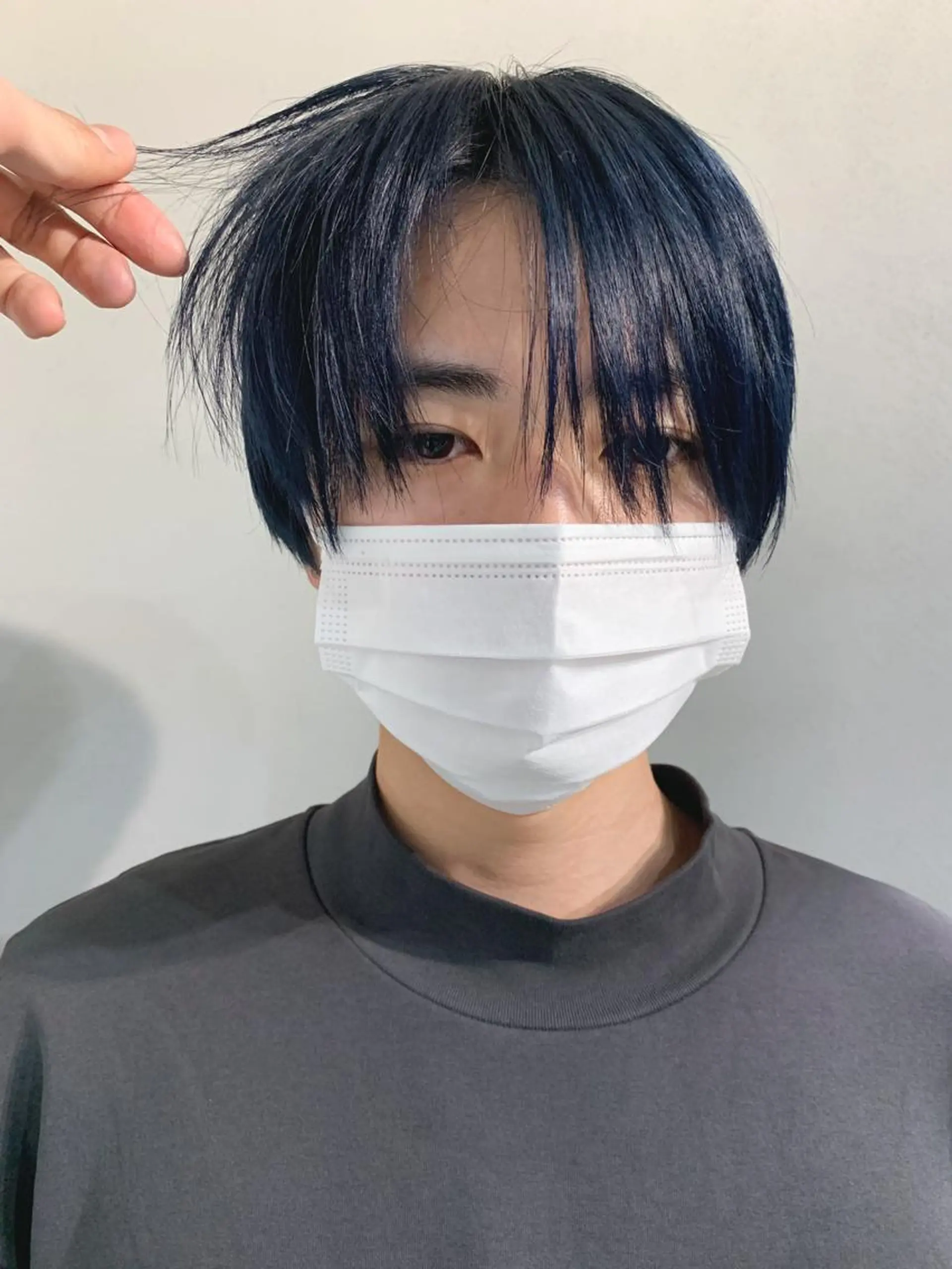 ショート カラー メンズ ボブパーマコテ巻き風 パーマNo1深江秀平のヘアスタイル