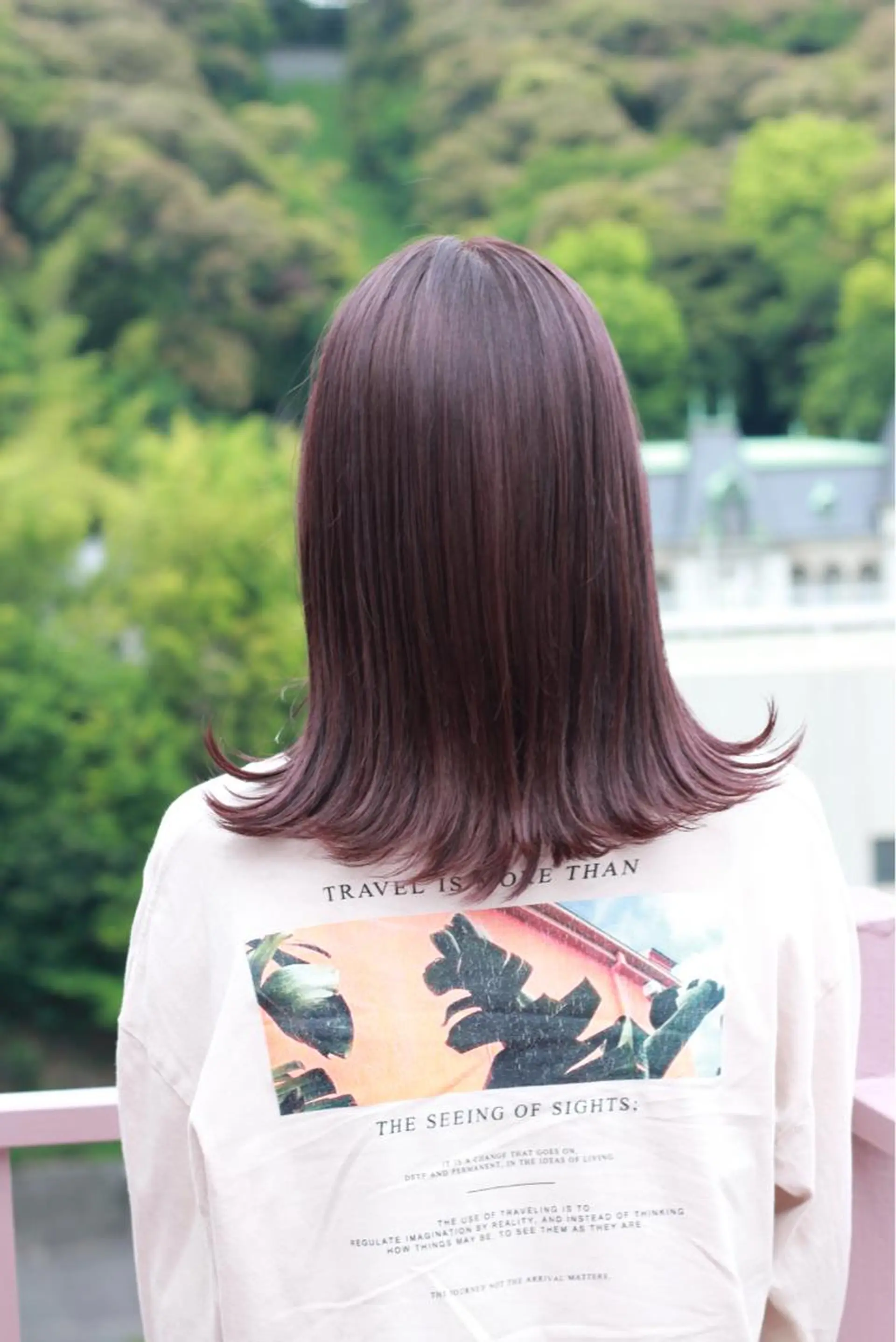 ミディアム カラー ブラウンカラー ピンクカラー ピンクブラウン カット ヘアカラー Viage （ビアージュ）のヘアスタイル