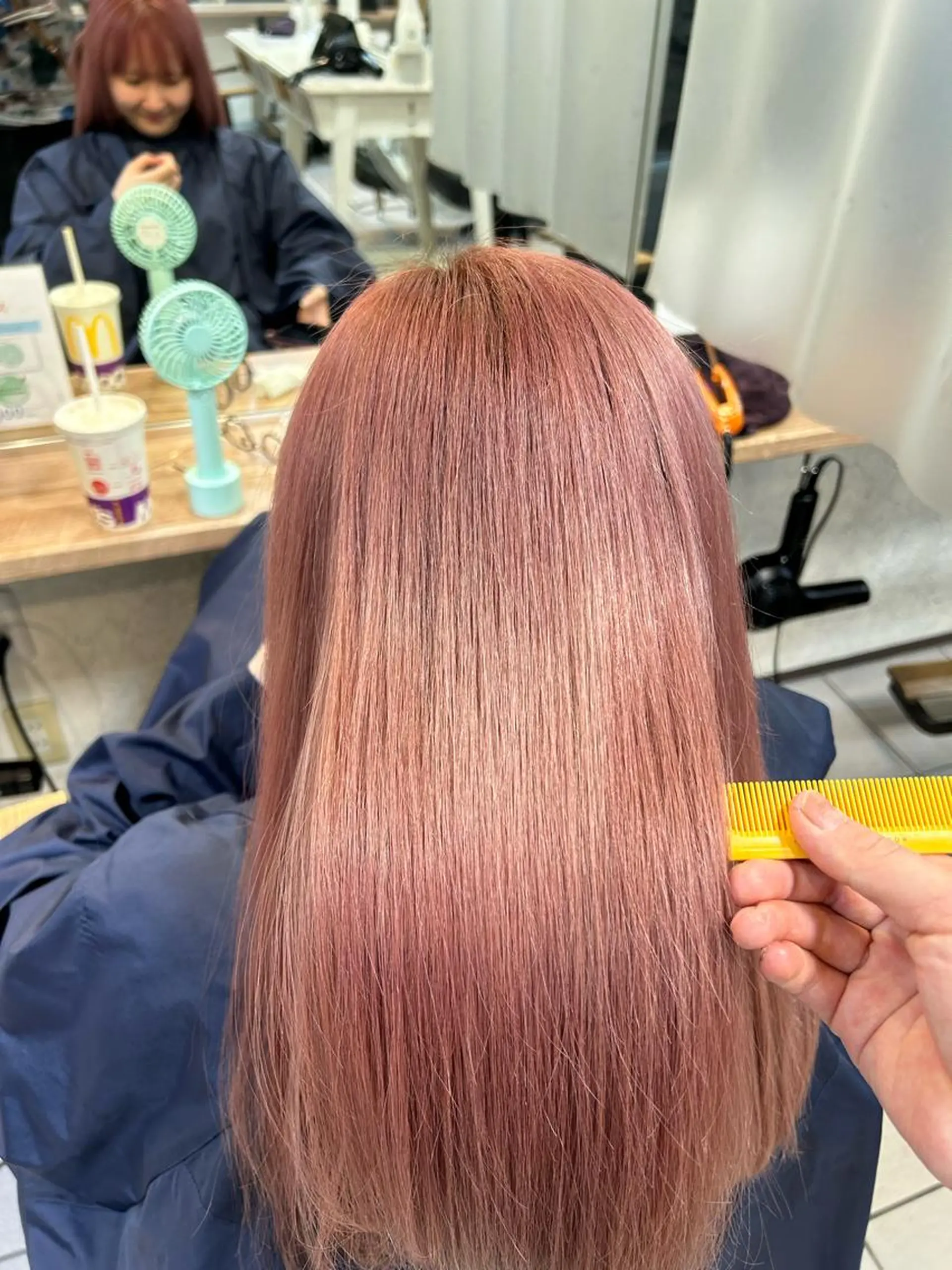 ミディアム カット ヘアカラー トリートメント 髪質改善ストレート/ ブリーチ／渋谷　福田のヘアスタイル