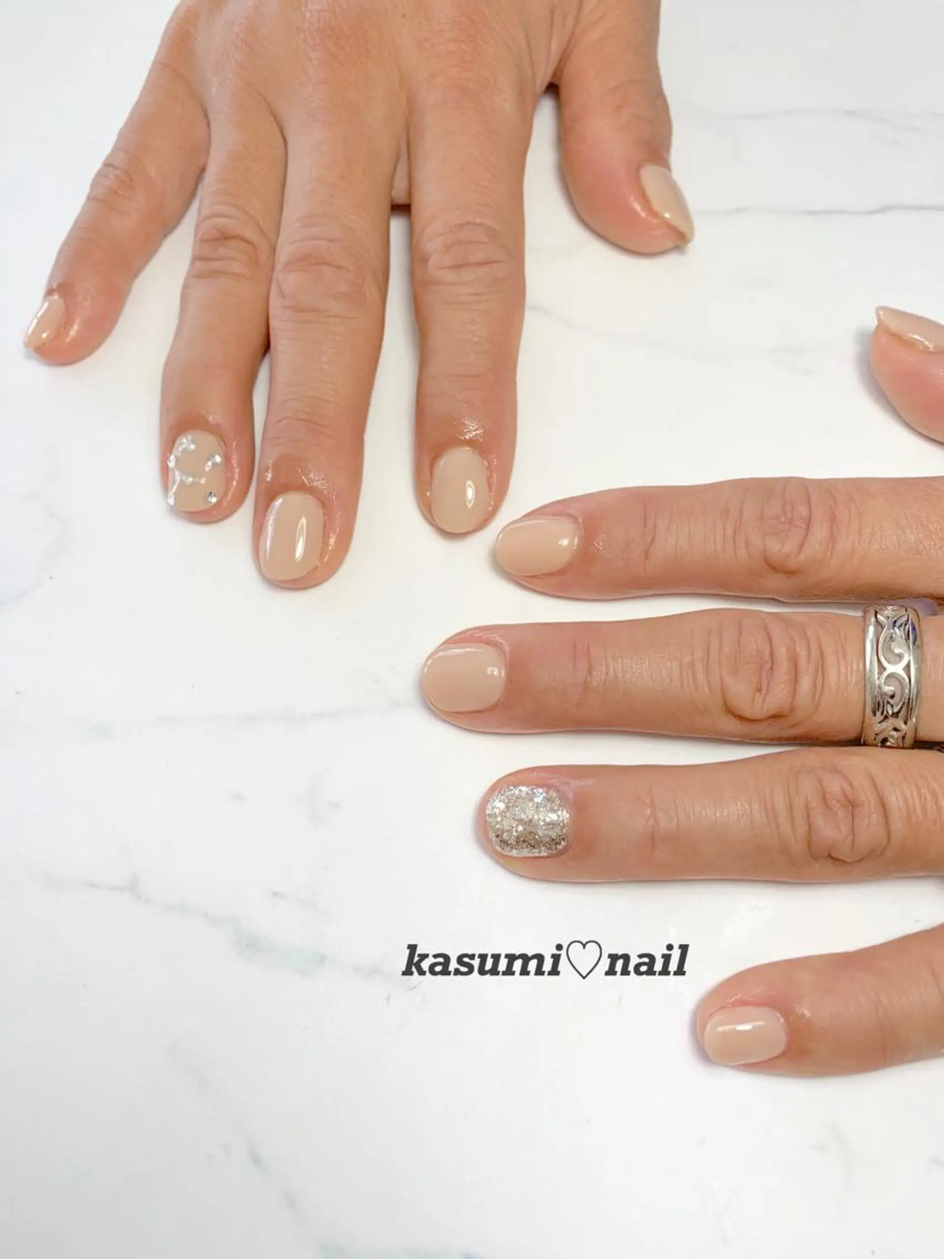 ネイル アートネイル フットネイル ジェルネイル ラメ(グリッター) ミラーネイル KASUMI♡ Nailのネイルデザイン