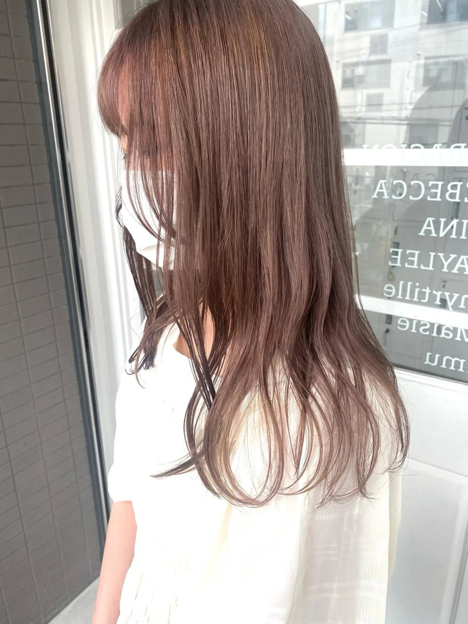 セミロング カラー 韓国×髪質改善カラー 💎hinaのヘアスタイル