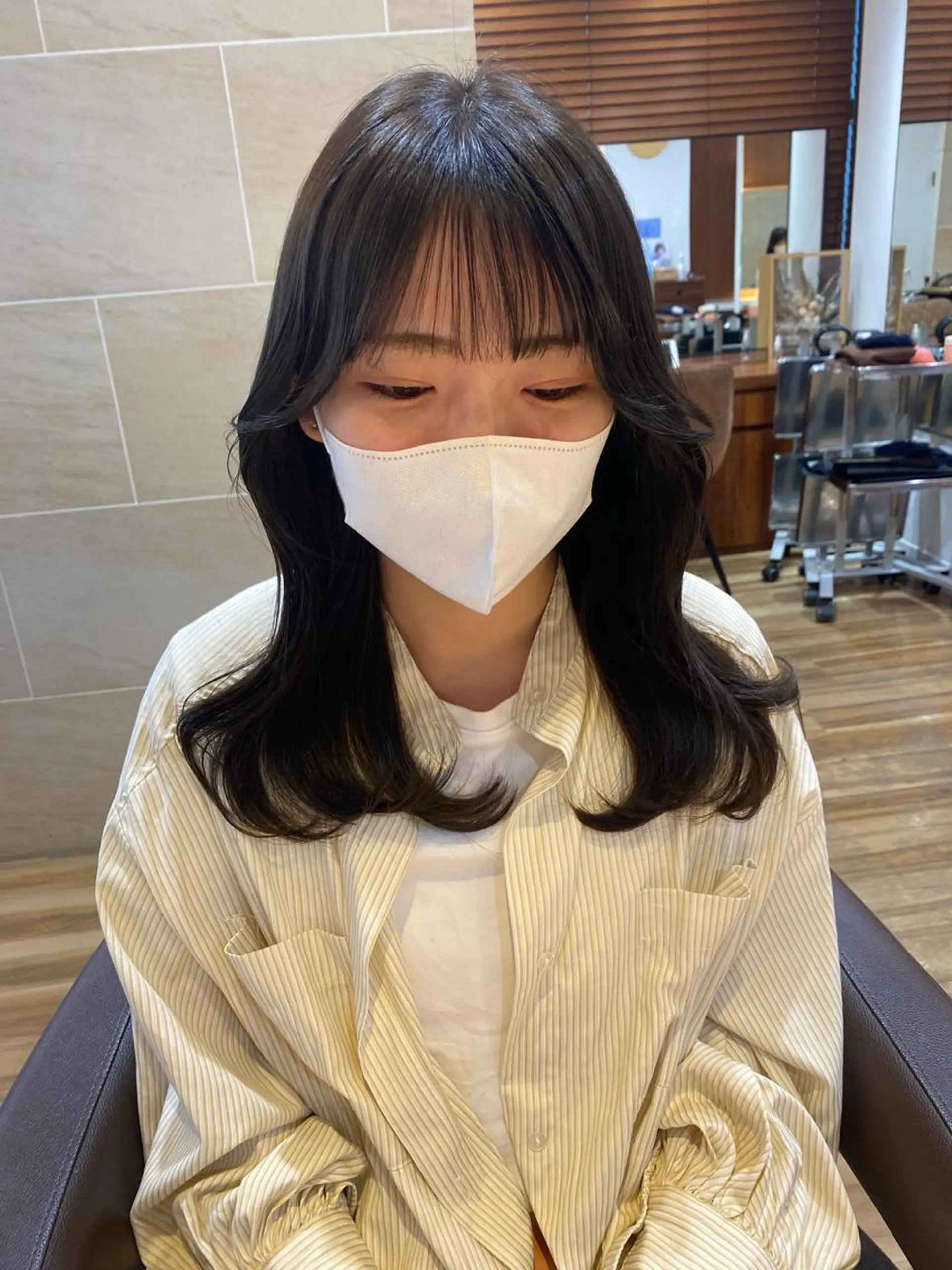 セミロング カラー カット レイヤーカット /透明感/千葉怜寿のヘアスタイル