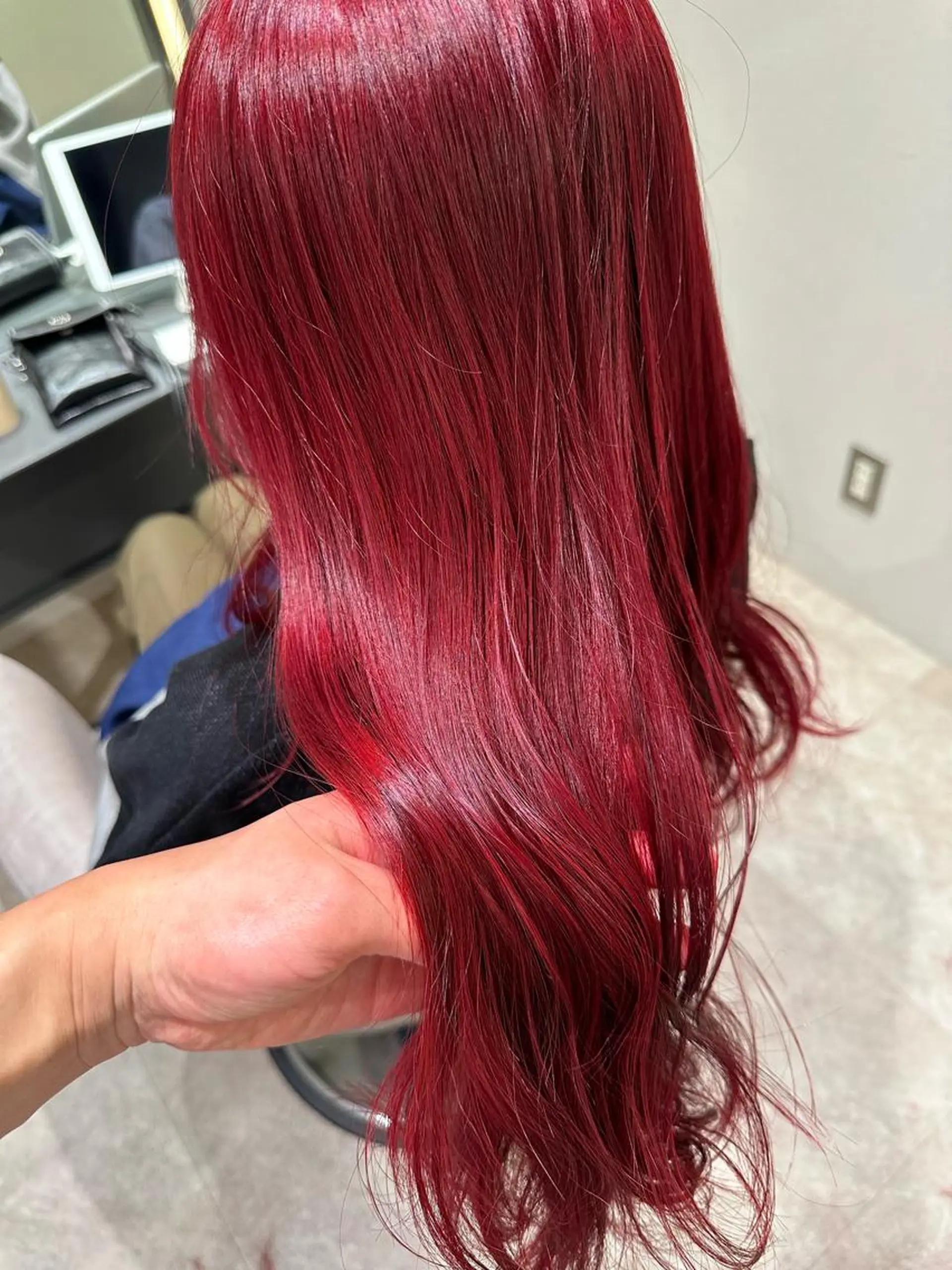 ロング カット ヘアカラー トリートメント 難しい髪質の縮毛矯正 高岡/射水/髪質改善のヘアスタイル