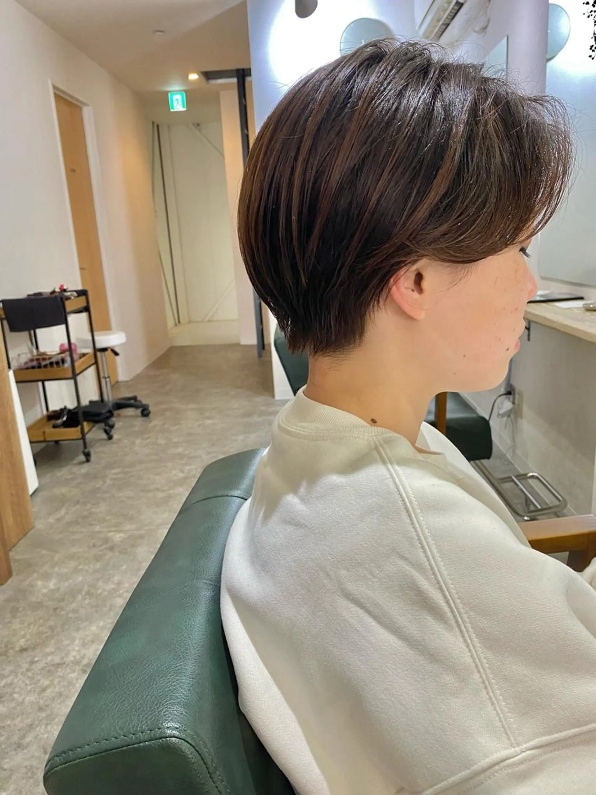 ショート 丸みショート ショートヘア 森貴裕/ベージュ/ パーマ/オリーブのヘアスタイル