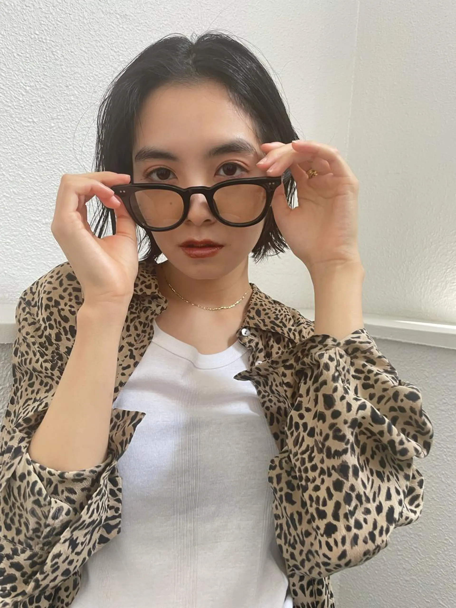 ショート カラー パーマ/レイヤー 岩山丈一郎のヘアスタイル