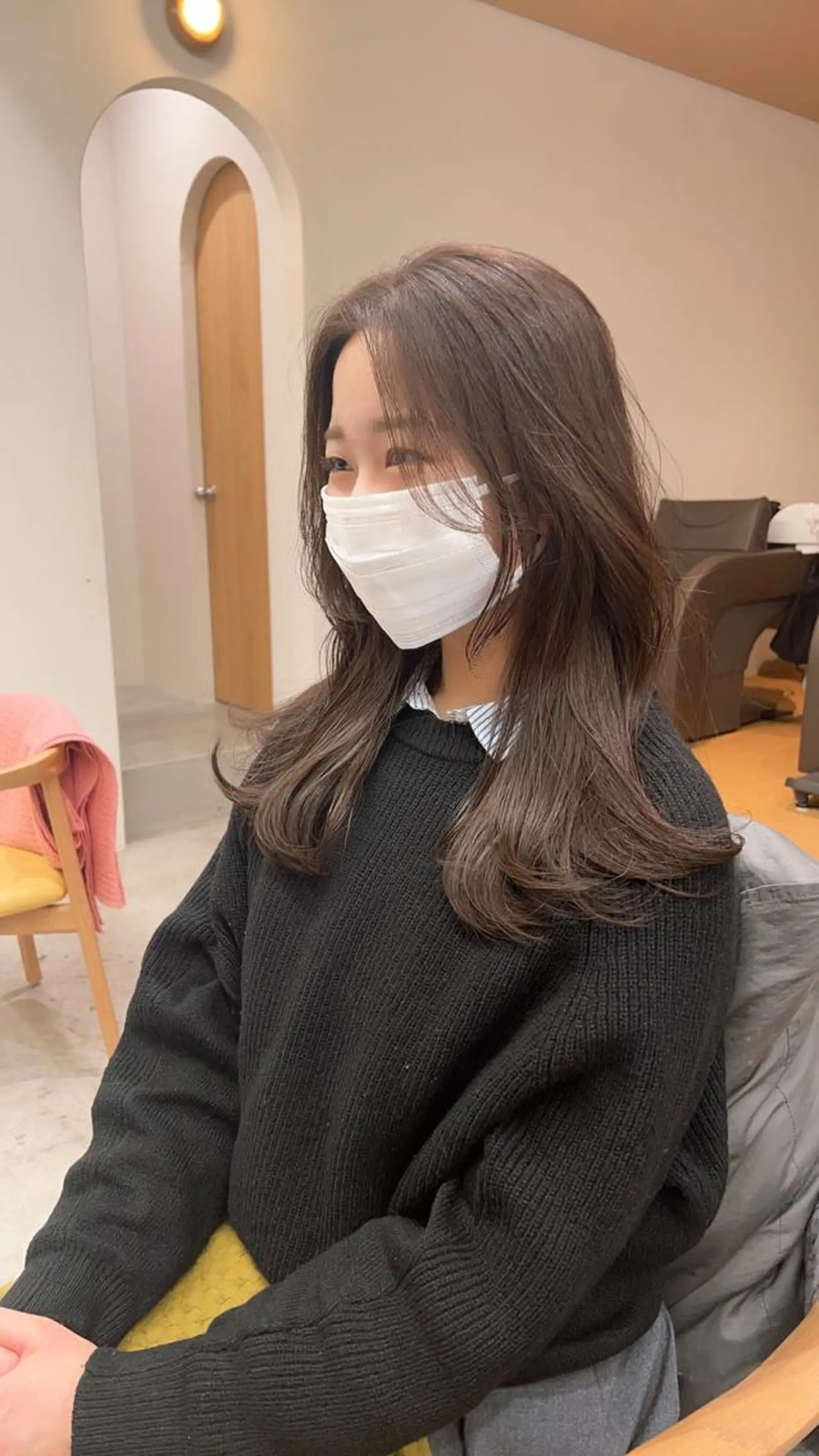 ロング カラー ロングレイヤー ベージュカラー オリーブベージュ レイヤーカット ロング カット ヘアカラー 誰よりも丁寧なカット 🍀小林輝のヘアスタイル