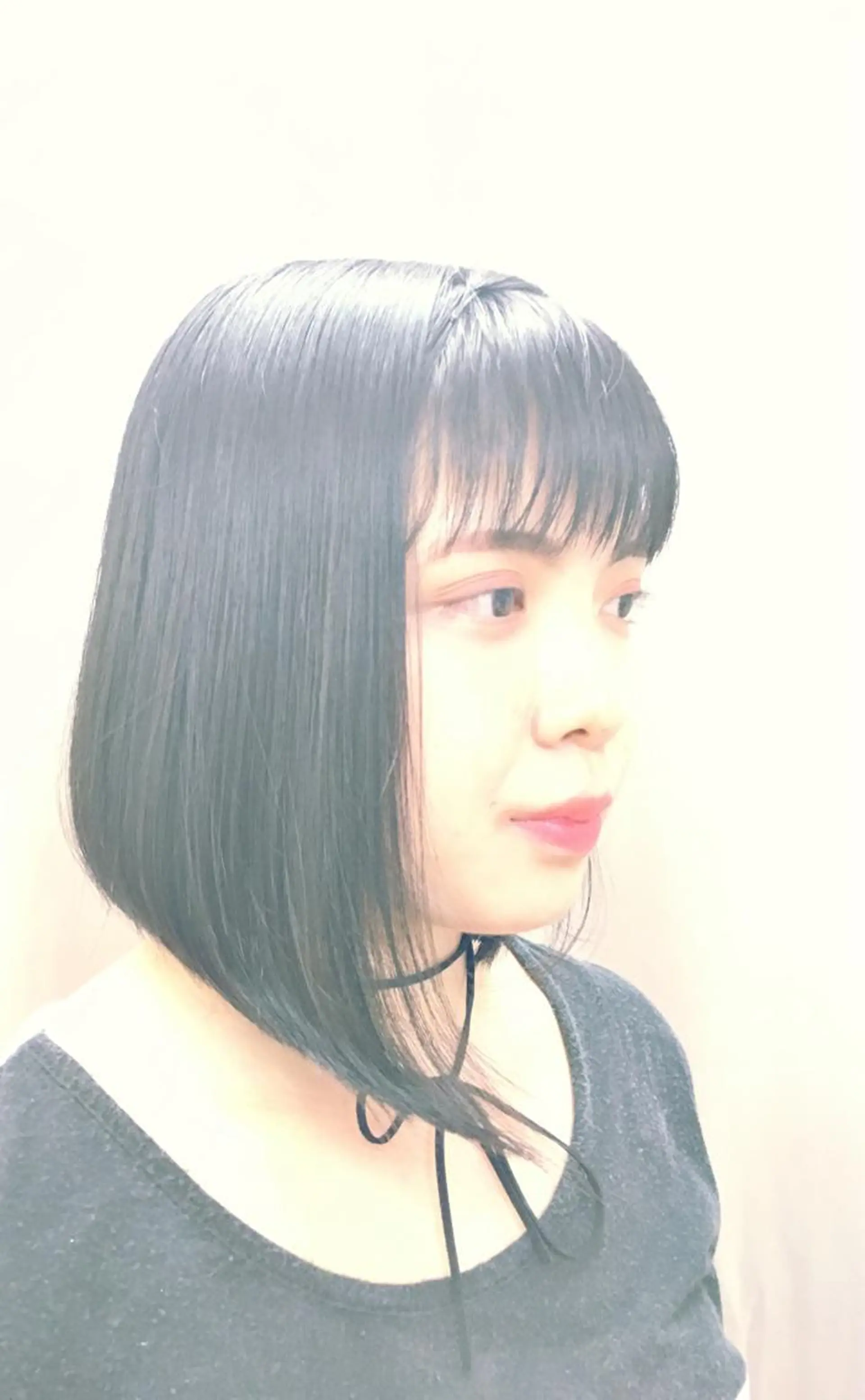 ミディアム ボブ シースルーバング cut&color LOTUS所属・小林　ローズパープル カット＆カラー美容室のヘアスタイル