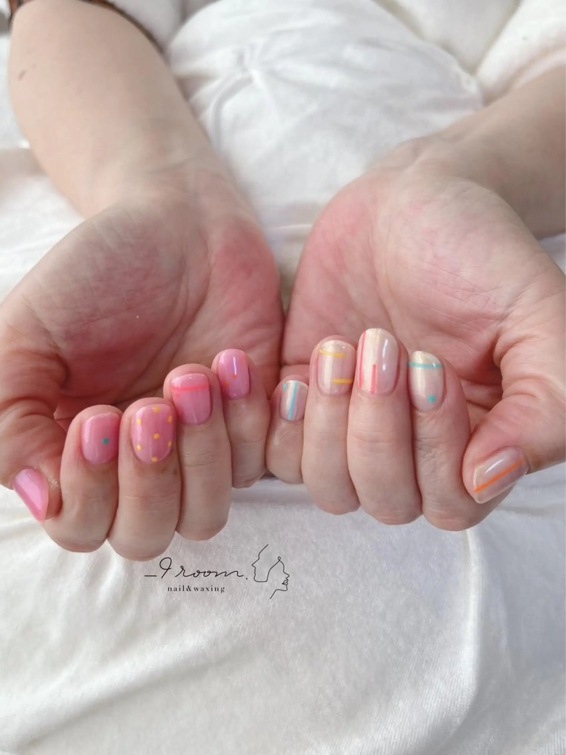 ネイル パステルネイル ピンク _9 room. Yoshimiのネイルデザイン