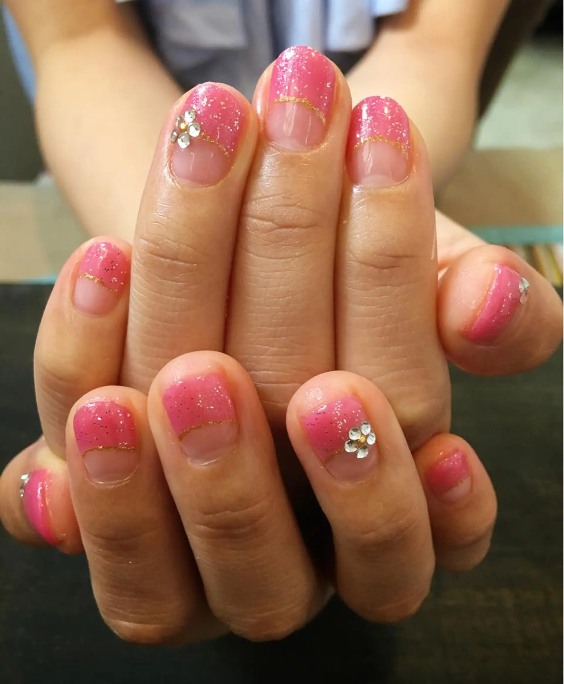 ネイル マツエク・マツパ フレンチネイル 逆フレンチ Harada Asakoのマツエク・マツパデザイン