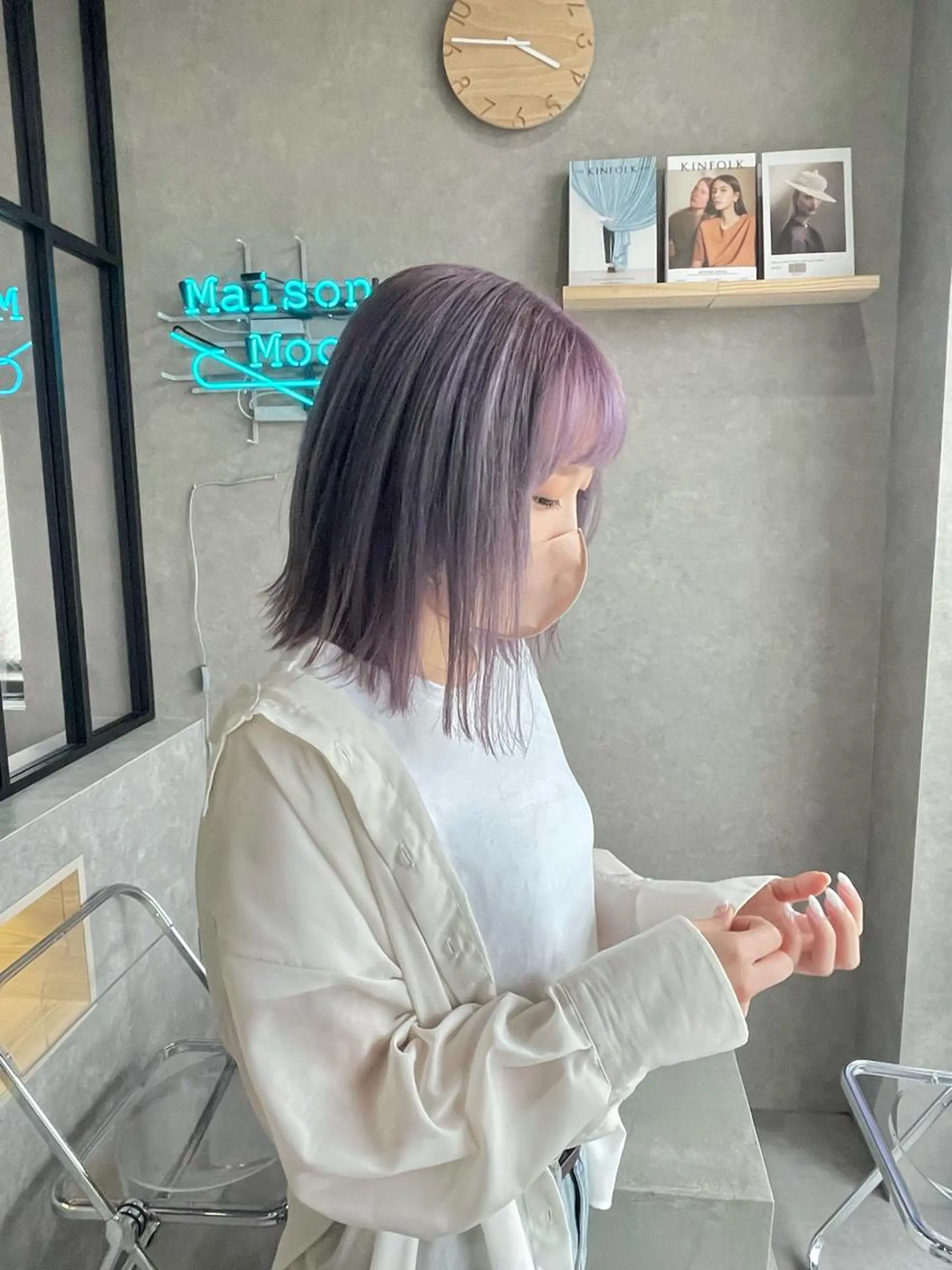 セミロング カラー カット ヘアカラー トリートメント mood tatemachiのヘアスタイル
